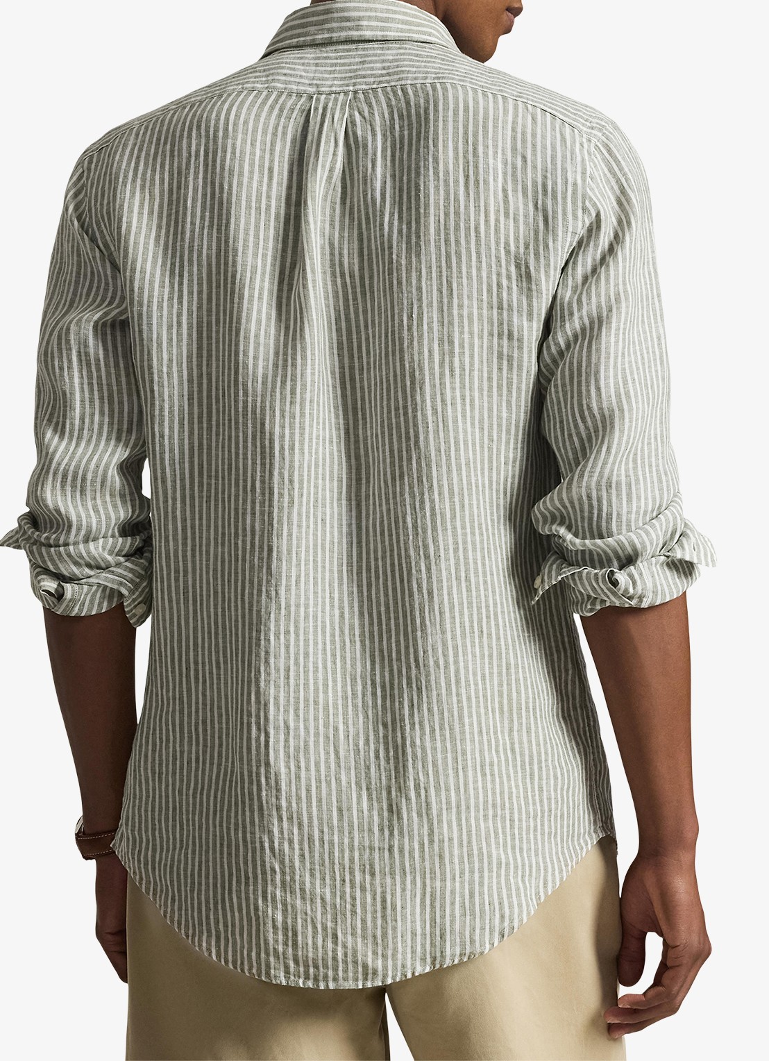 Ralph Lauren Regular fit overhemd van linnen met streepprint - achterkant 3 5137h garden trial white-zyen