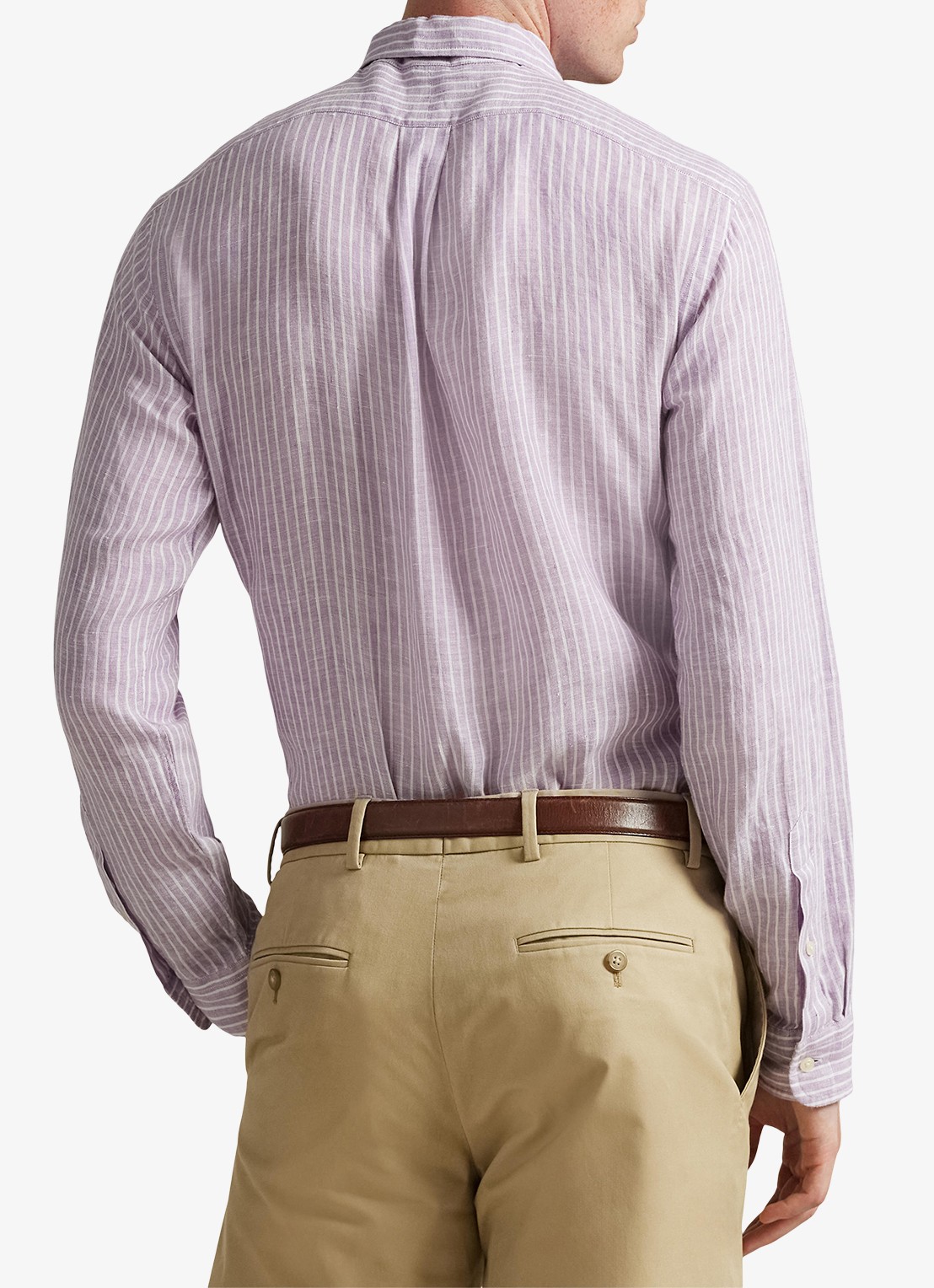 Ralph Lauren Regular fit overhemd van linnen met streepprint - achterkant 5 7188d lavender white-zykb