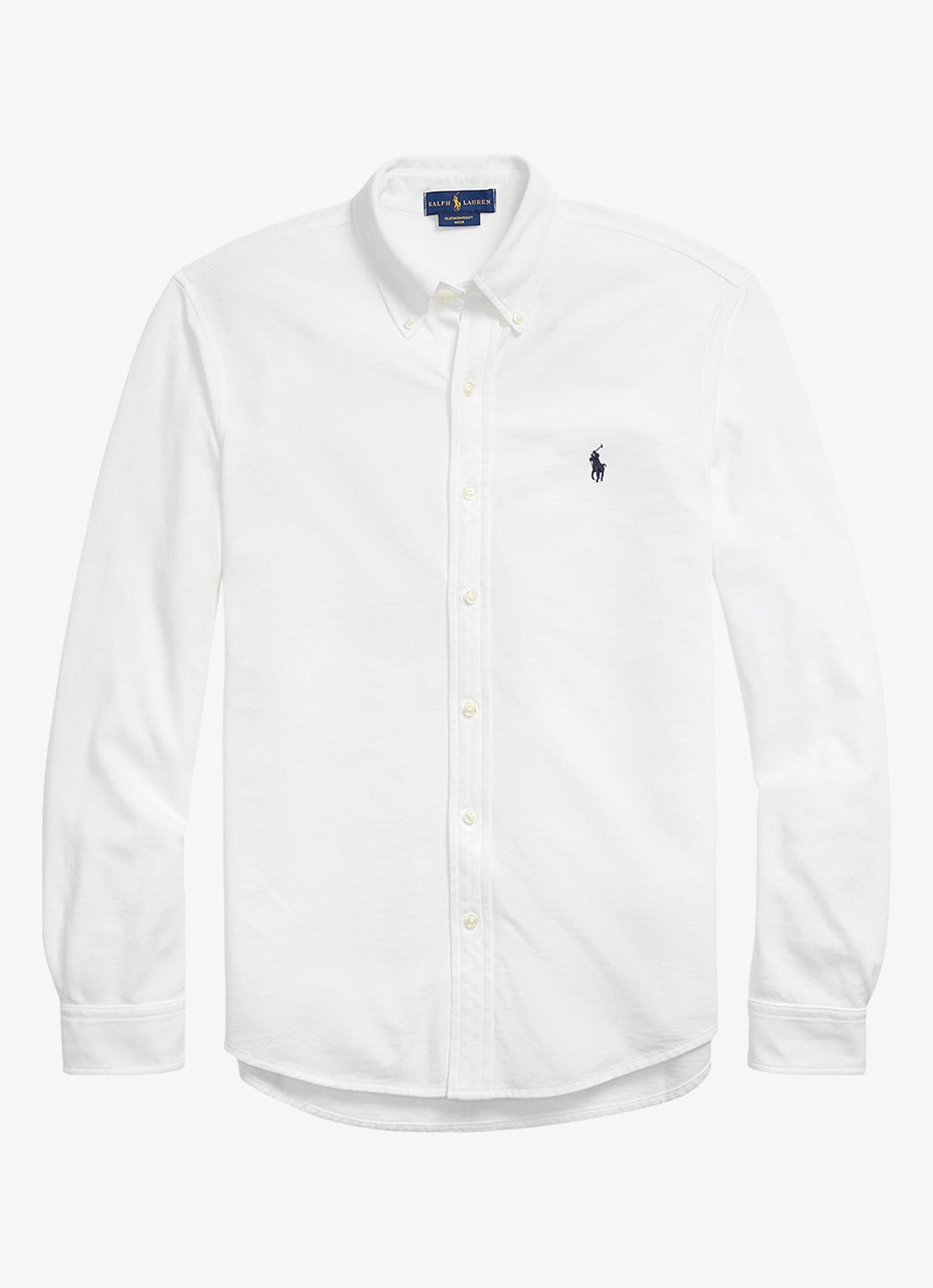 Ralph Lauren Regular fit overhemd van piqué katoen - voorkant white / wit