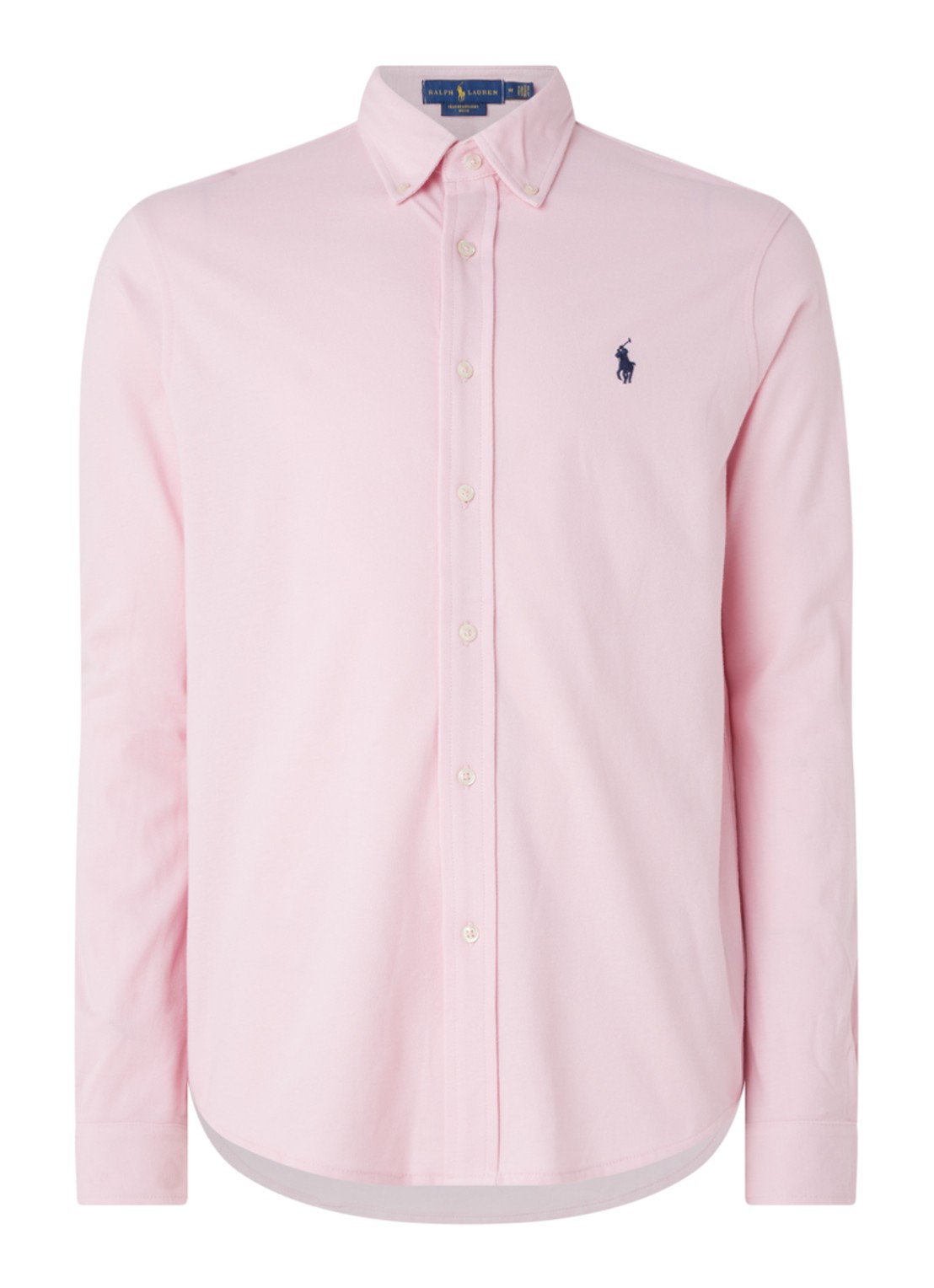 Ralph Lauren Regular fit overhemd van piqué katoen - voorkant 2 garden pink / roze