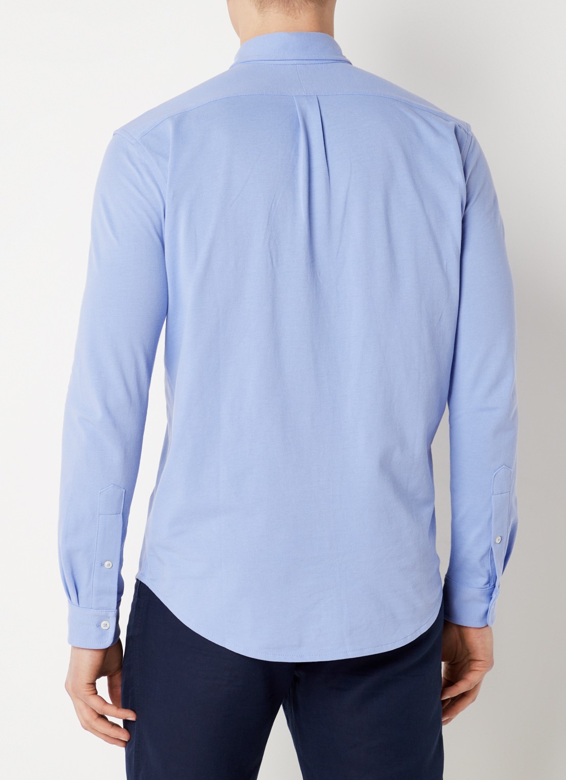 Ralph Lauren Regular fit overhemd van piqué katoen - achterkant 4 lafayette blue / blauw