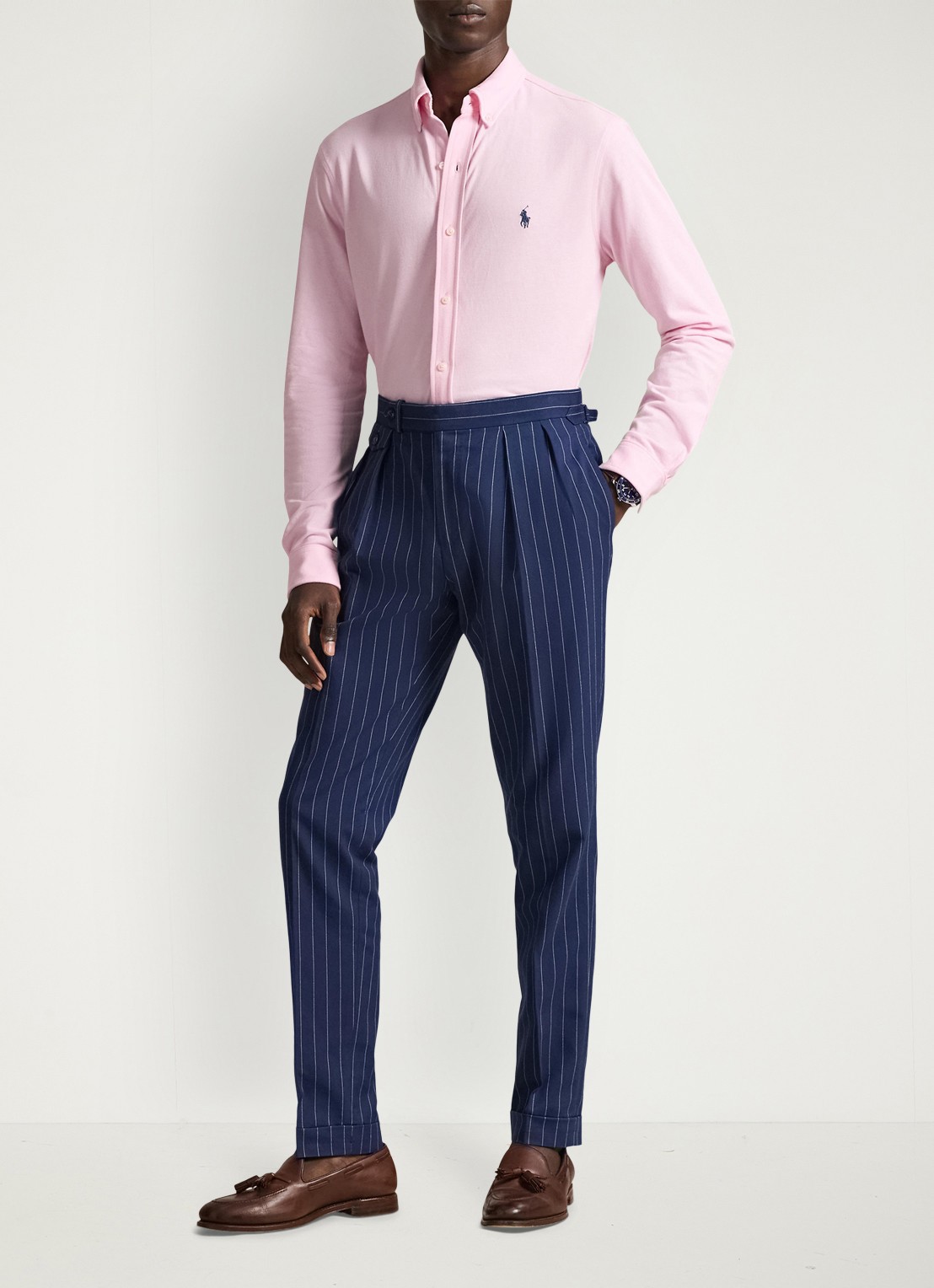 Ralph Lauren Regular fit overhemd van piqué katoen - voorkant 3 caramel pink c7952-3vi8