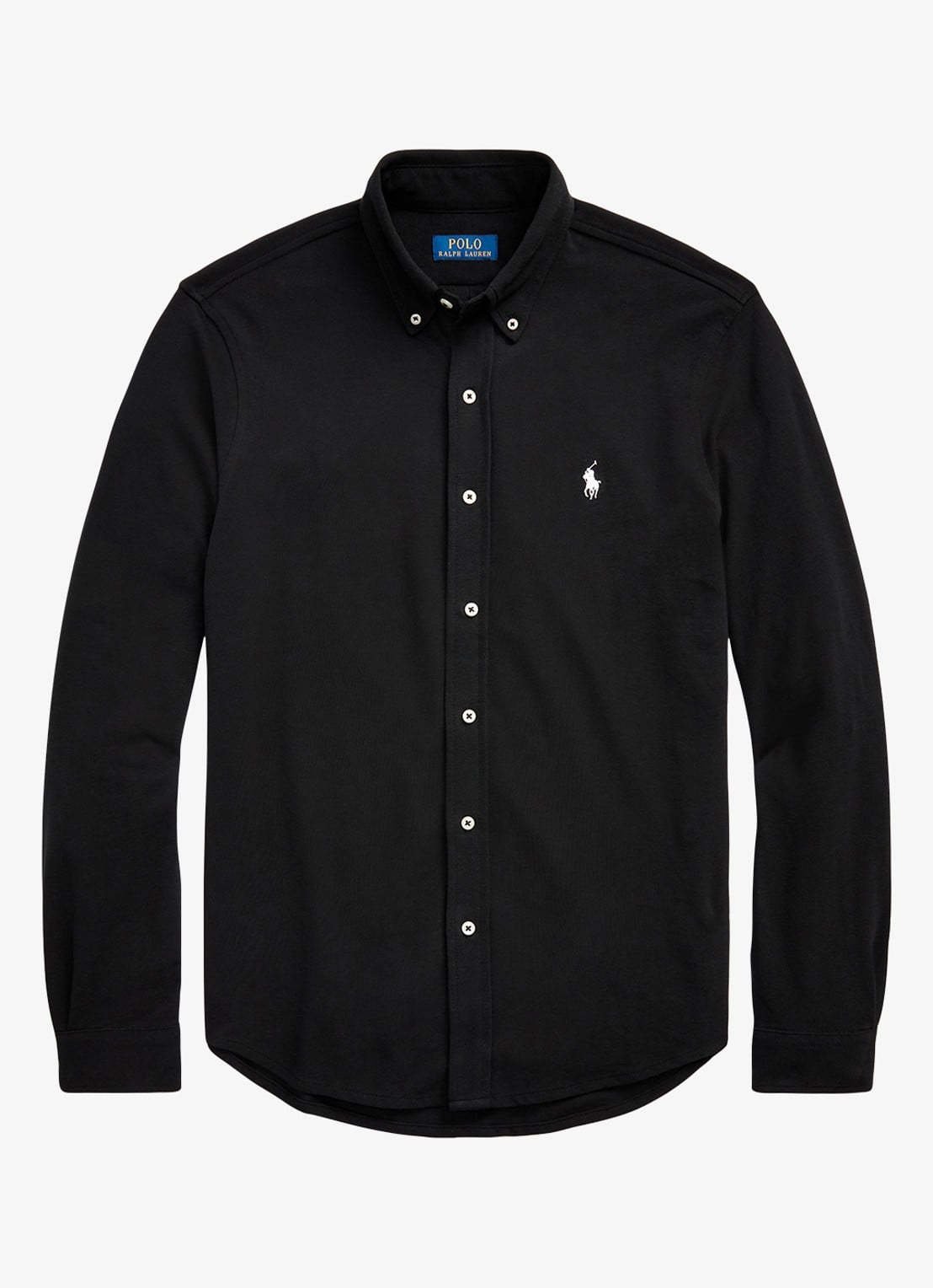 Ralph Lauren Regular fit overhemd van piqué katoen - voorkant 3 polo black / zwart 2
