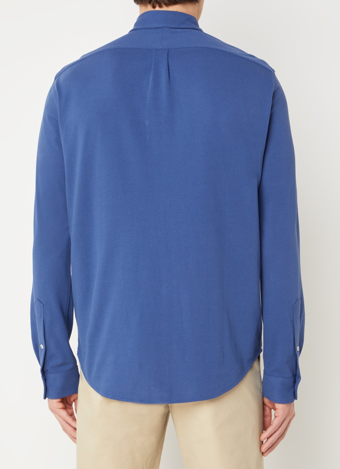 Ralph Lauren Regular fit overhemd van piqué katoen - achterkant old royal / blauw