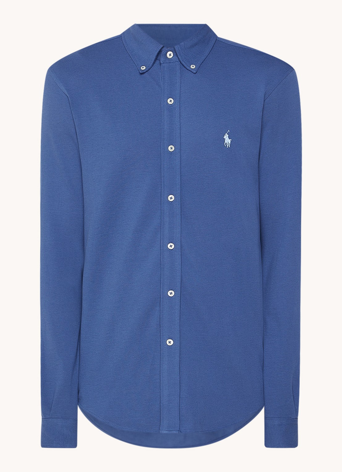 Ralph Lauren Regular fit overhemd van piqué katoen - voorkant 2 old royal / blauw