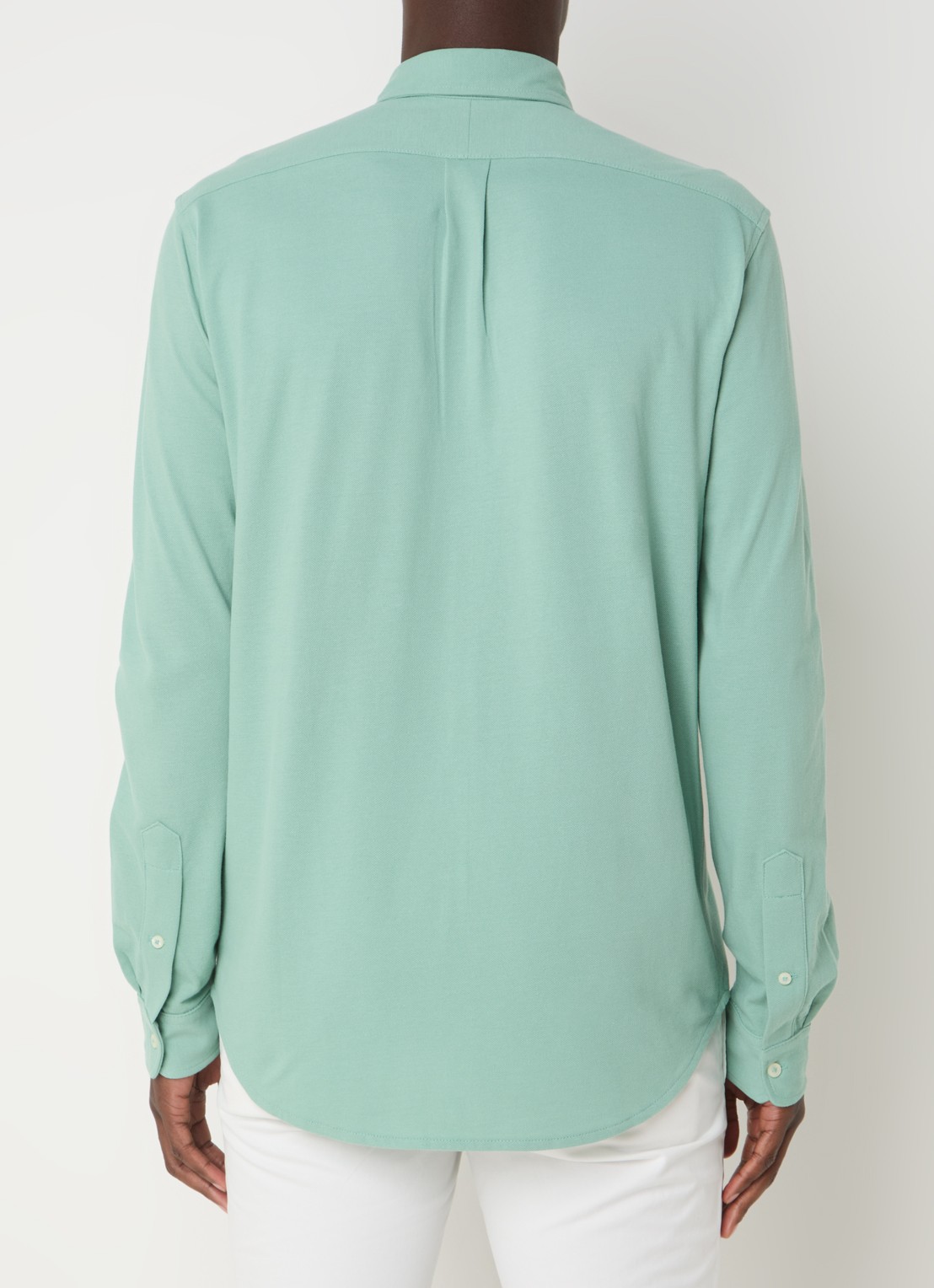 Ralph Lauren Regular fit overhemd van piqué katoen - achterkant 4 faded mint / mint