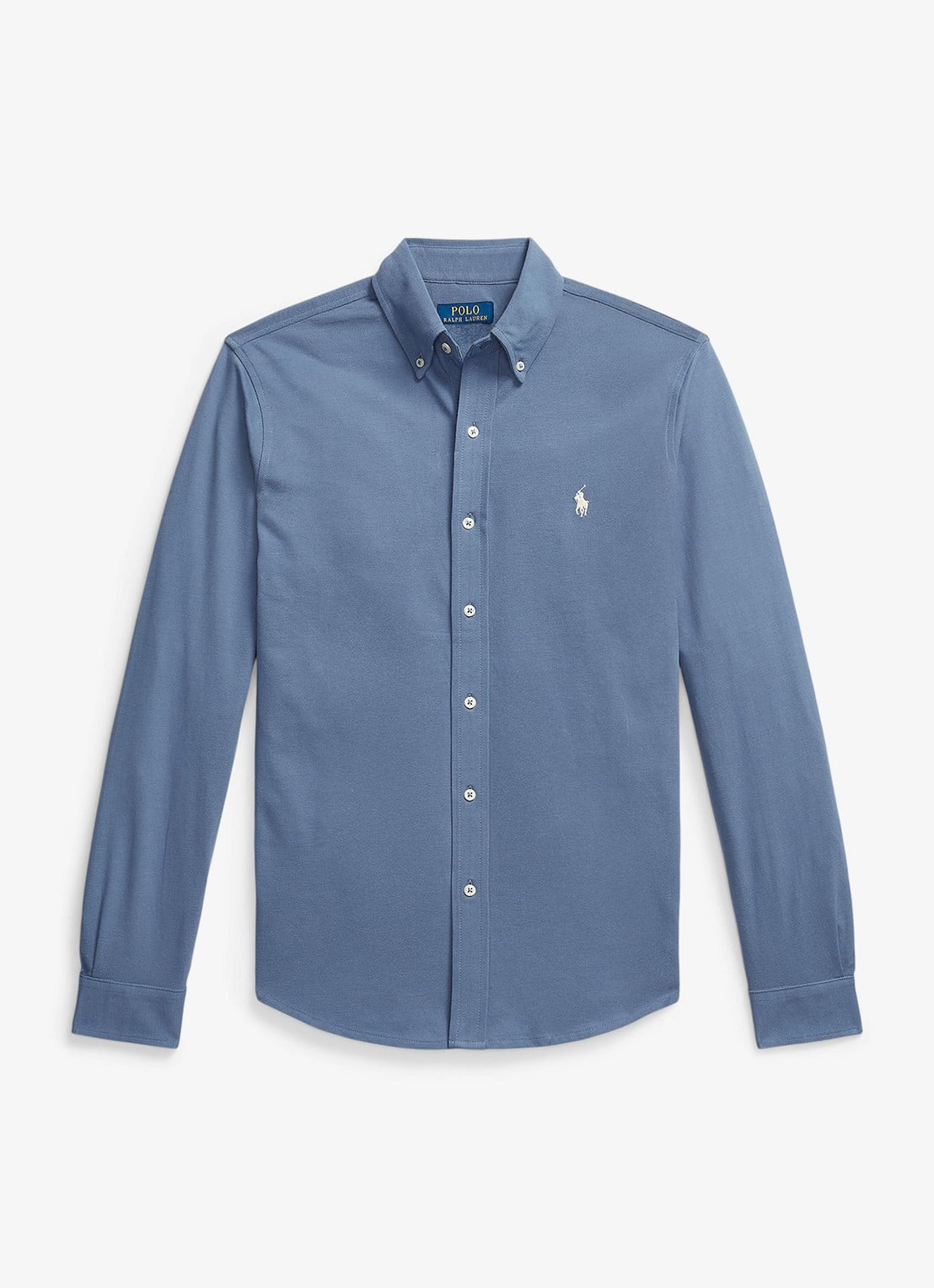 Ralph Lauren Regular fit overhemd van piqué katoen - voorkant 2 capri blue / blauw