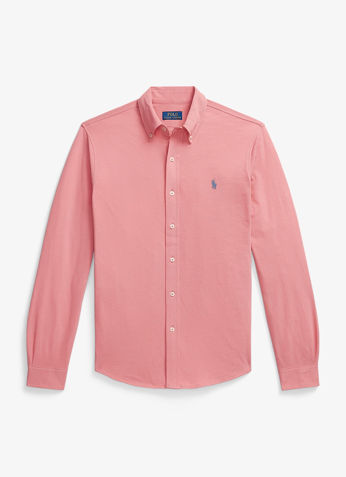 Ralph Lauren Regular fit overhemd van piqué katoen - voorkant 2 desert rose / roze