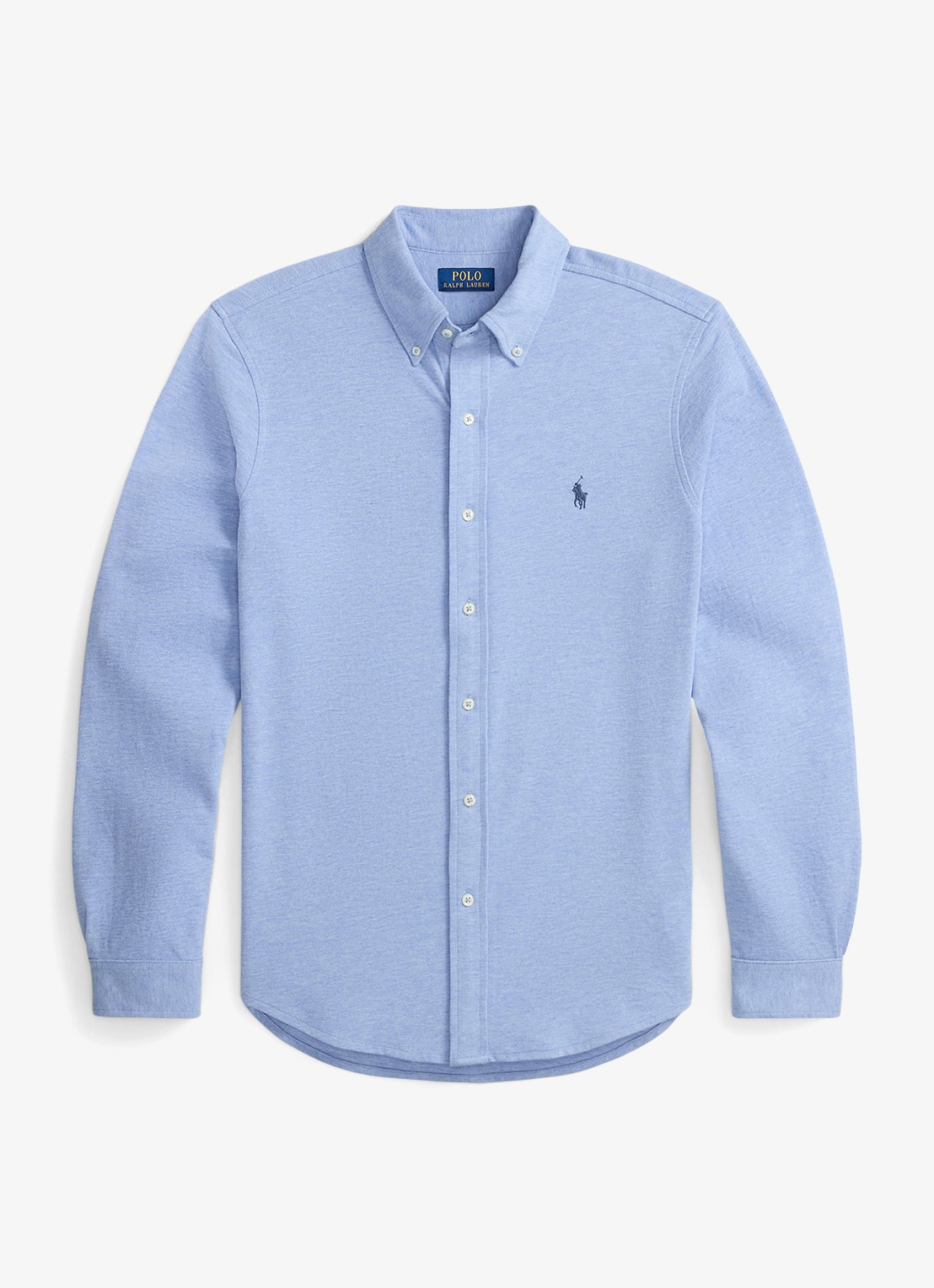 Ralph Lauren Regular fit overhemd van piqué katoen - voorkant 5 isle heather / creme