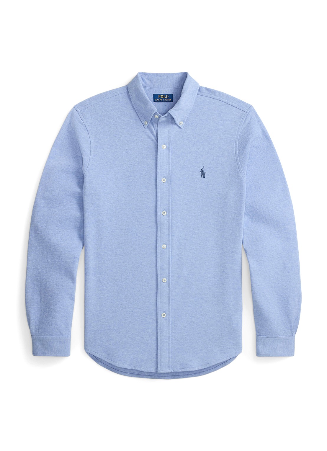 Ralph Lauren Regular fit overhemd van piqué katoen - voorkant 6 isle heather / creme