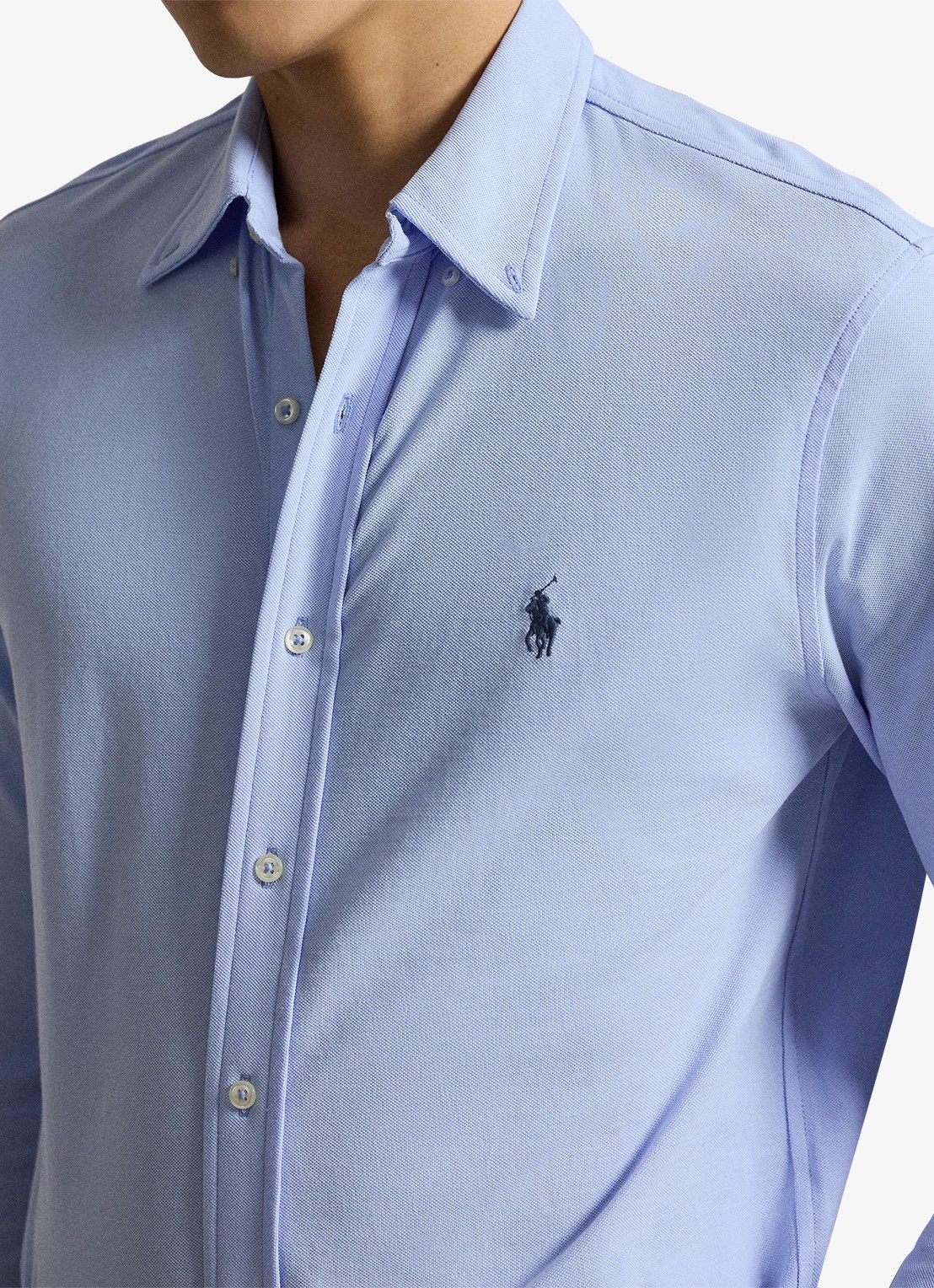 Ralph Lauren Regular fit overhemd van piqué katoen - detail 5 pebble blue c7952-zy57