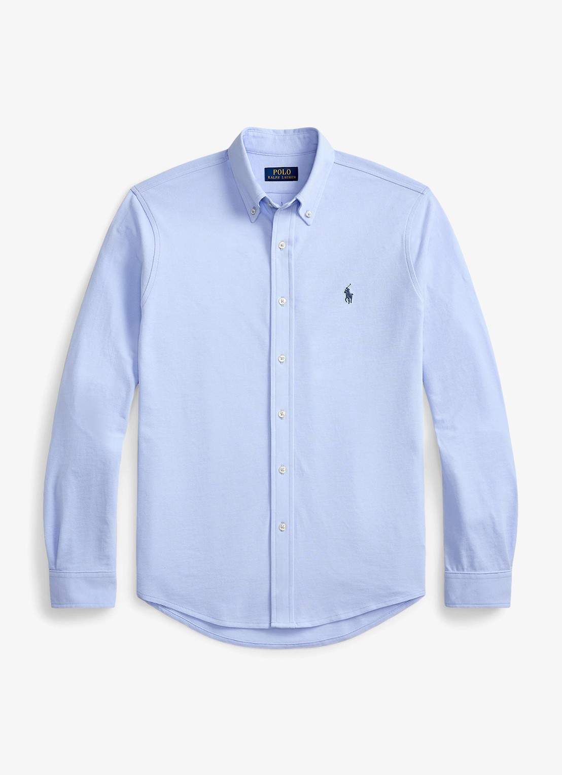 Ralph Lauren Regular fit overhemd van piqué katoen - voorkant 2 pebble blue c7952-zy57