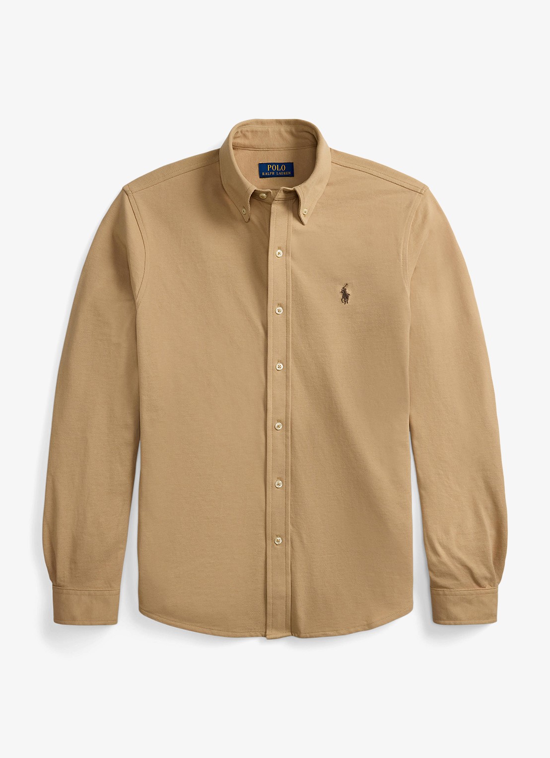 Ralph Lauren Regular fit overhemd van piqué katoen - voorkant 2 vintage khaki c8888-zy59