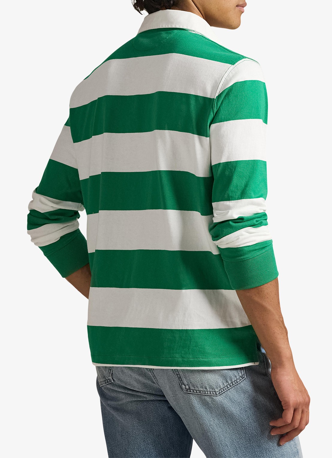 Ralph Lauren Regular fit polo met logo en streepprint - achterkant groen