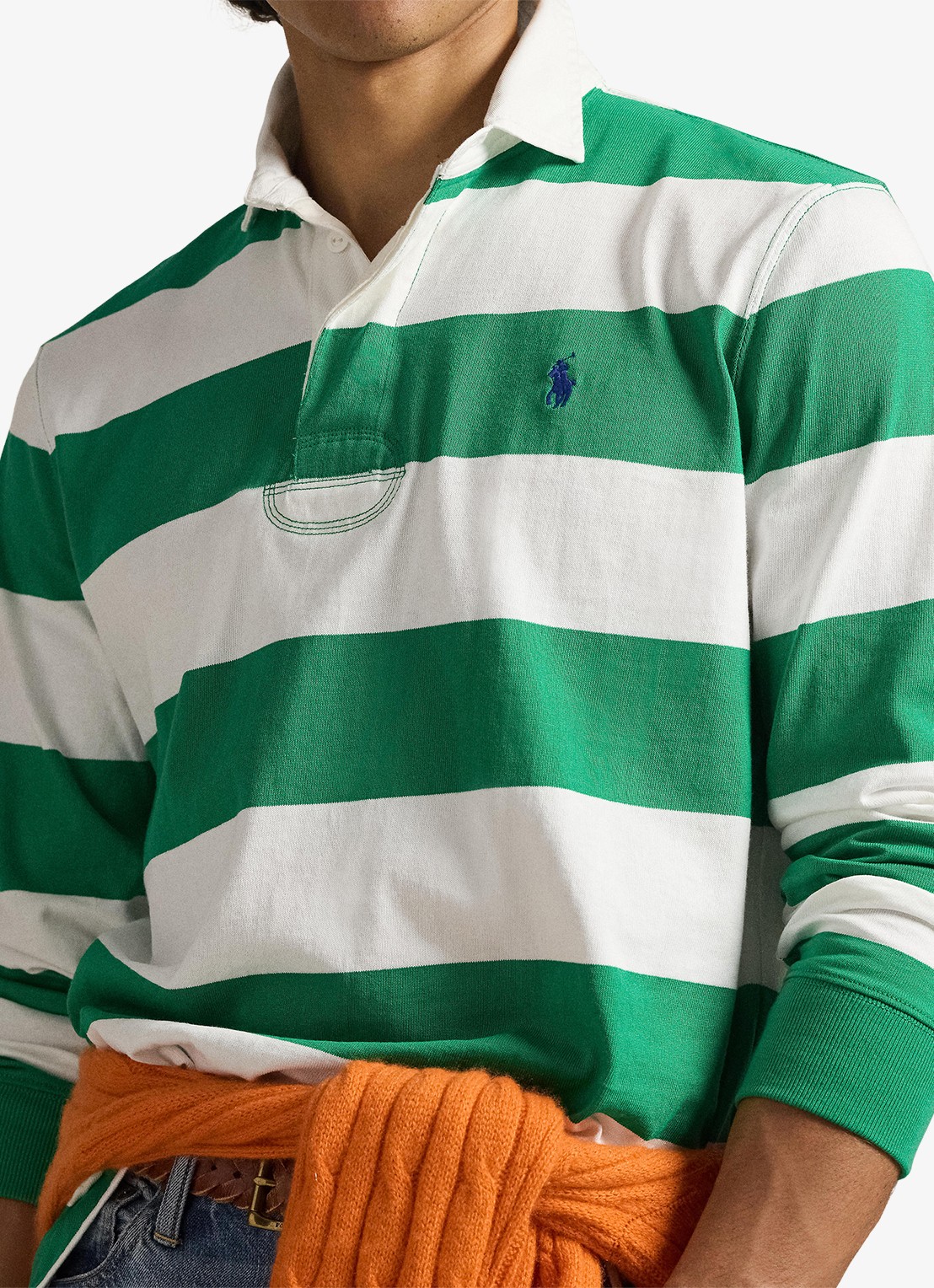Ralph Lauren Regular fit polo met logo en streepprint - detail 3 groen