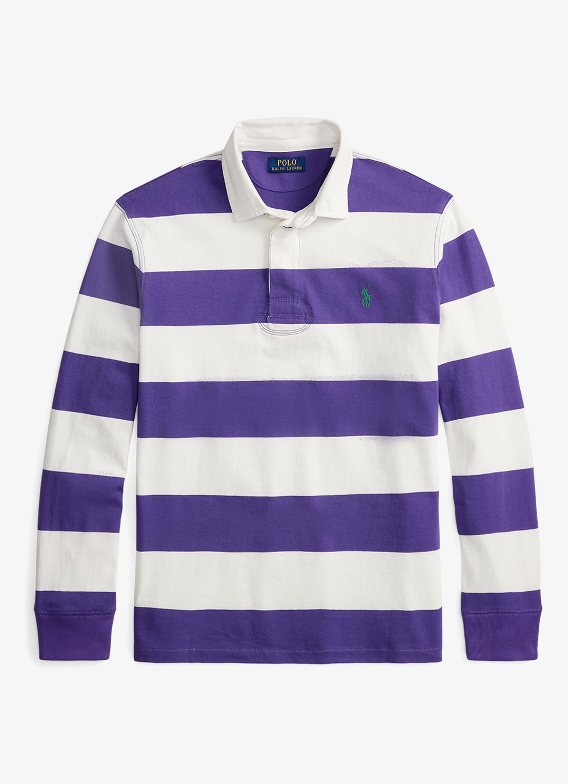 Ralph Lauren Regular fit polo met logo en streepprint - voorkant 4 paars