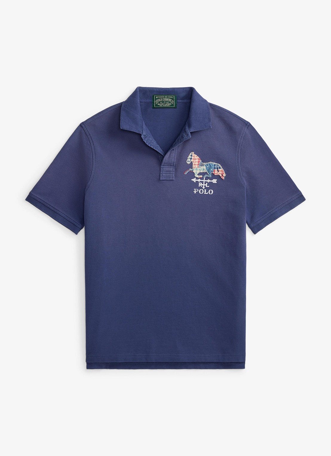 Ralph Lauren Regular fit polo met logo - voorkant light navy / blauw