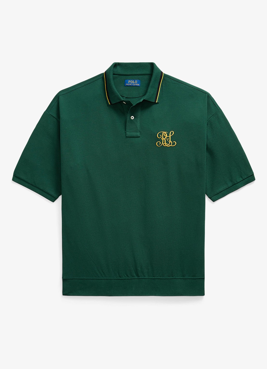 Ralph Lauren Regular fit polo met logo - voorkant moss agate / mosgroen