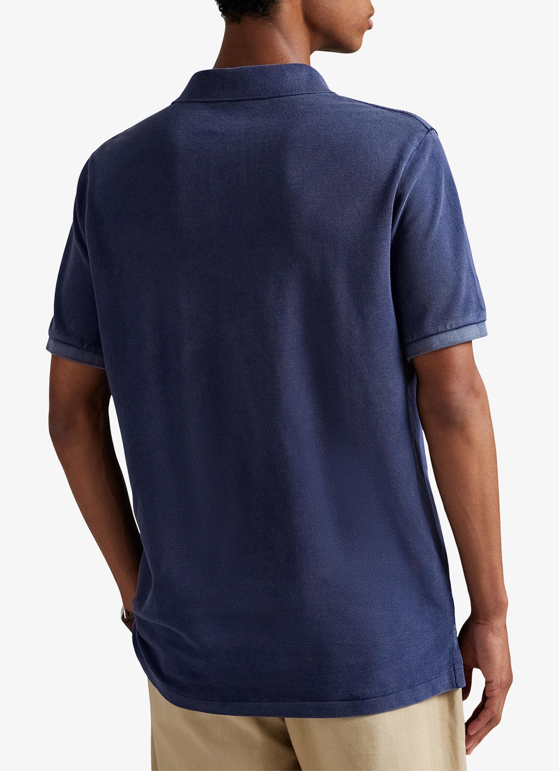 Ralph Lauren Regular fit polo met logoborduring - achterkant 3 dark cobalt/white / kobaltblauw