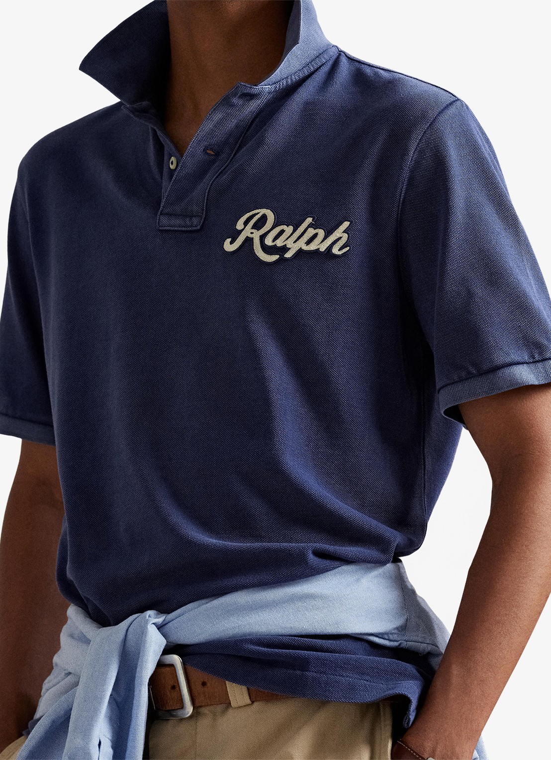 Ralph Lauren Regular fit polo met logoborduring - detail 5 dark cobalt/white / kobaltblauw