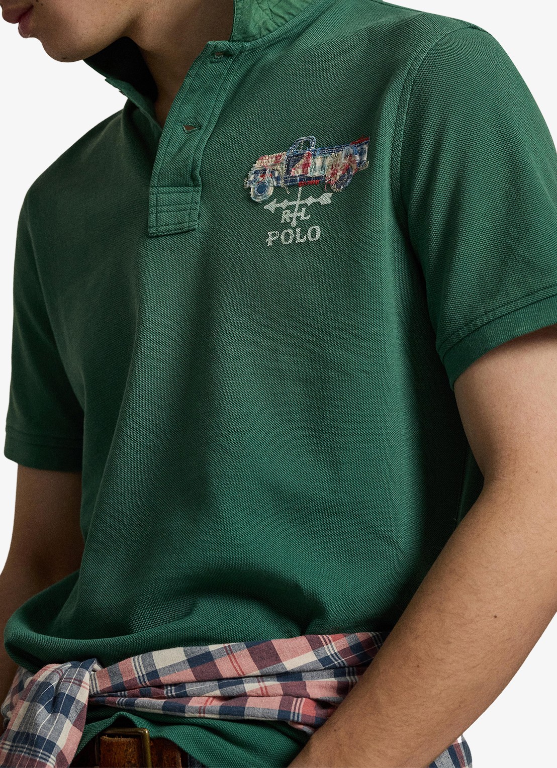 Ralph Lauren Regular fit polo met logoborduring - detail 2 groen