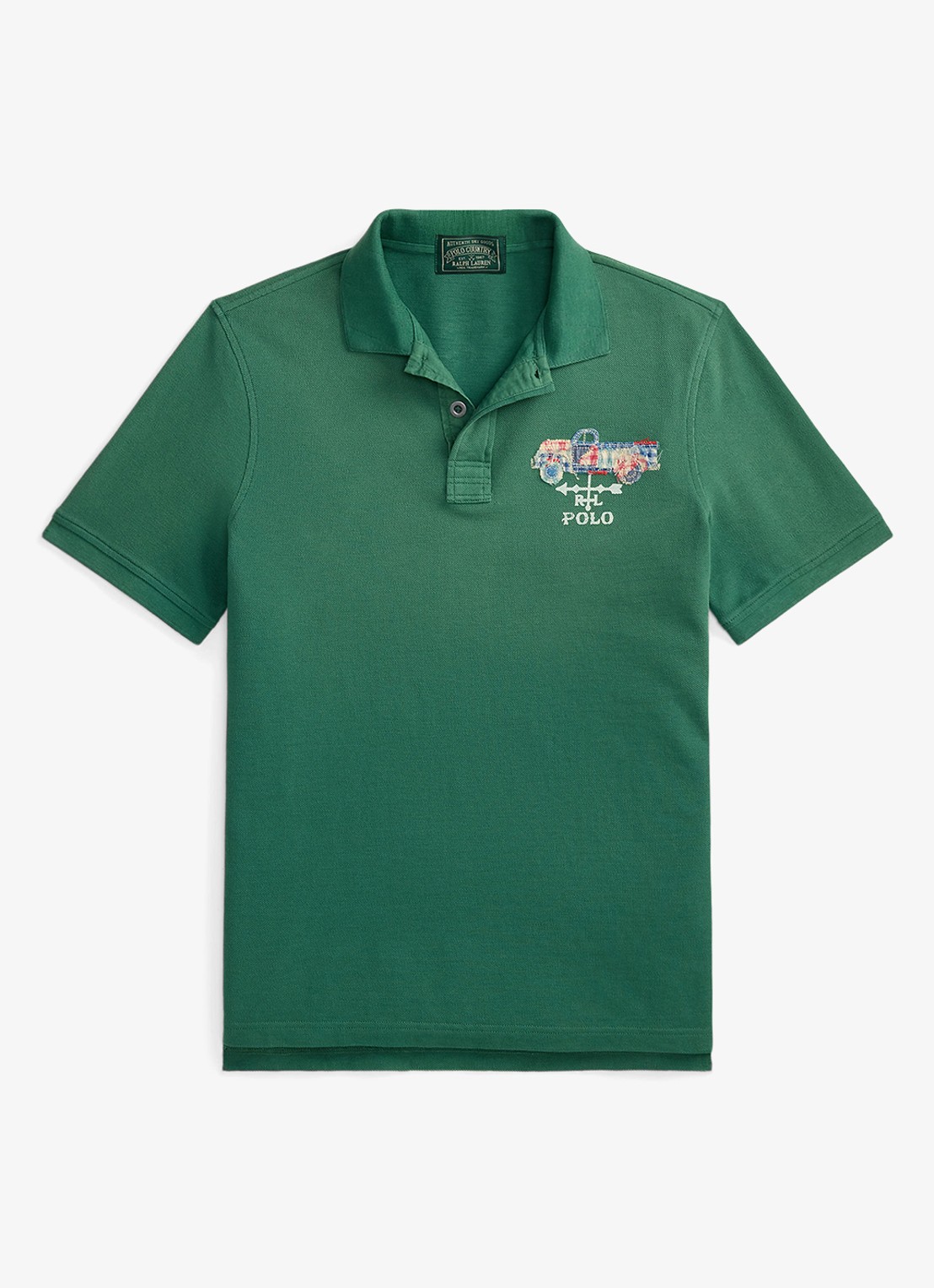 Ralph Lauren Regular fit polo met logoborduring - voorkant 3 groen