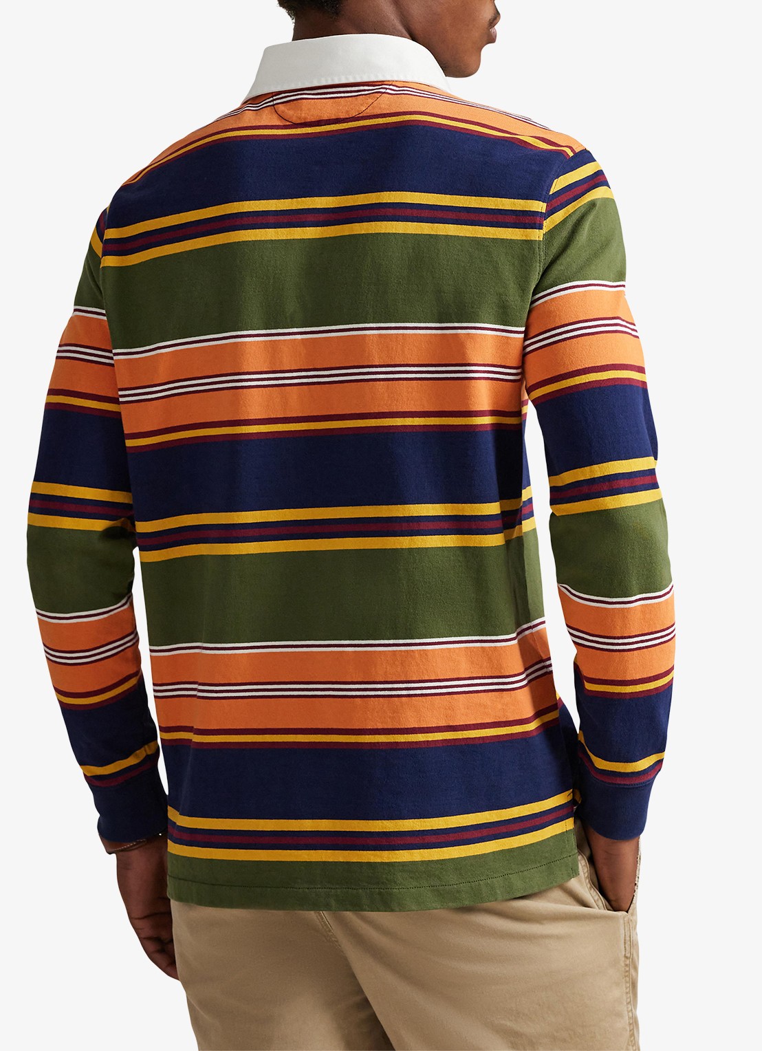 Ralph Lauren Regular fit polo met streepprint - achterkant supply olive multi-3fjr