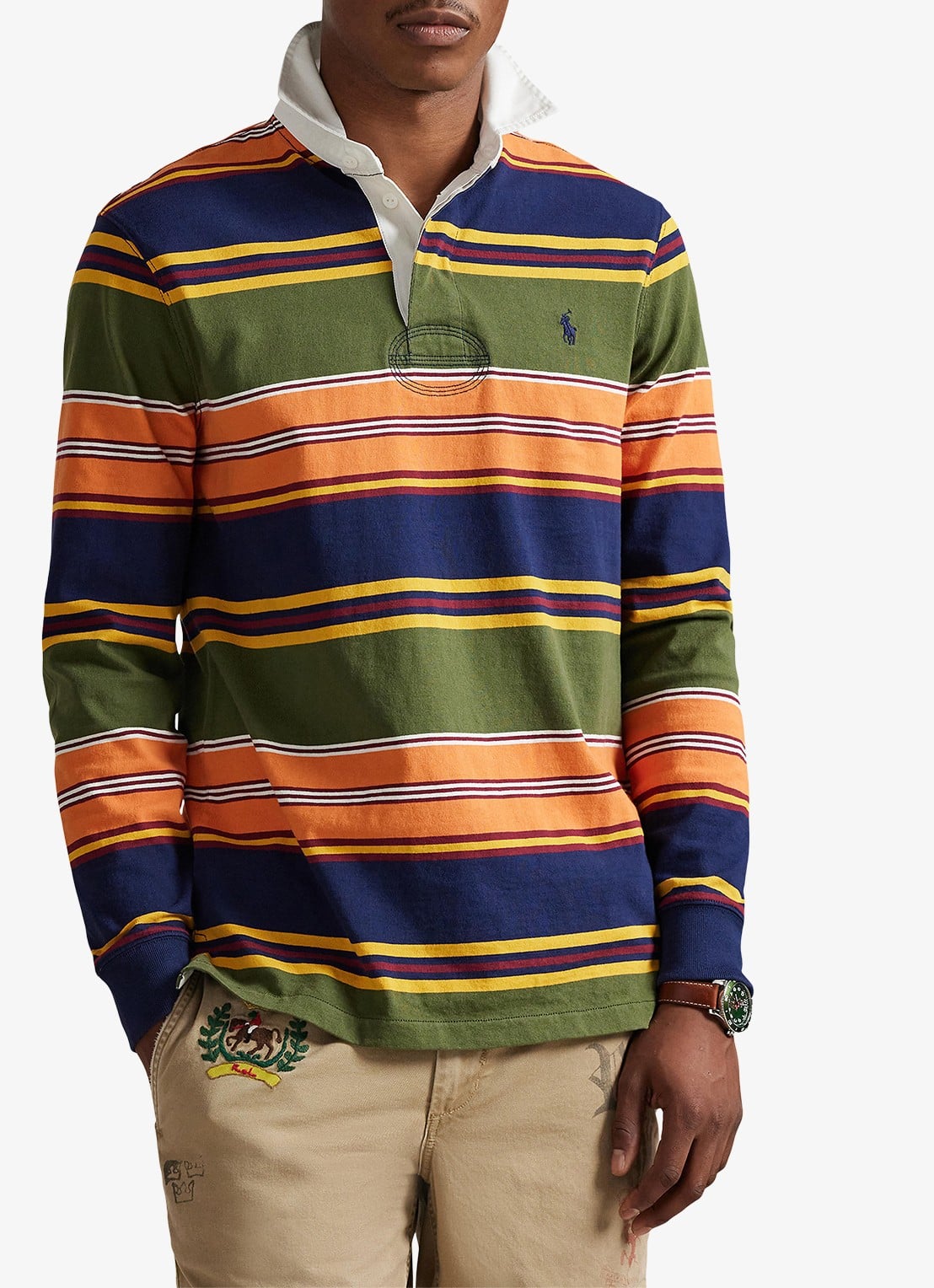 Ralph Lauren Regular fit polo met streepprint - detail 4 supply olive multi-3fjr