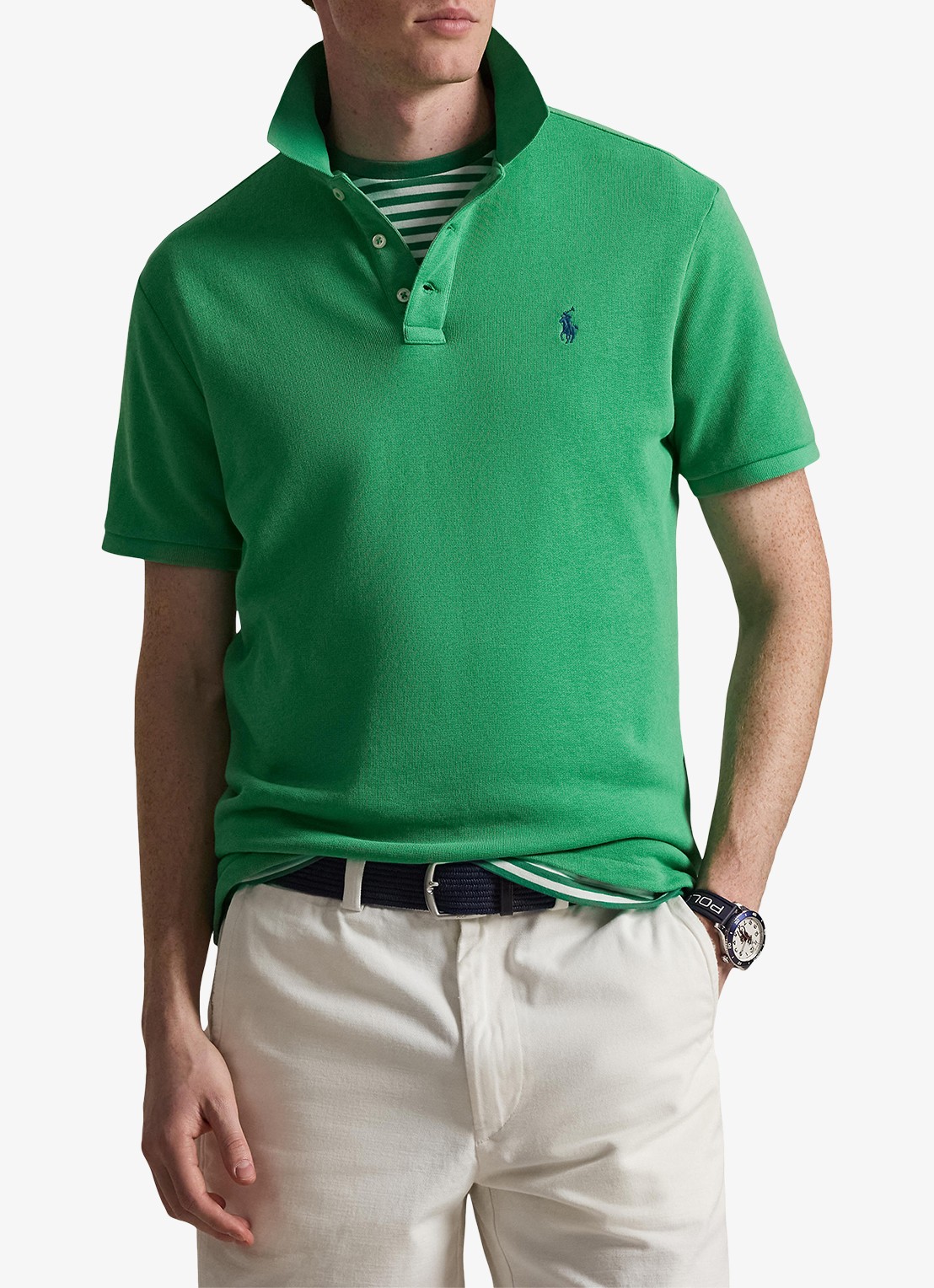 Ralph Lauren Regular fit polo van badstof met logo - detail 2 summer emerald / groen