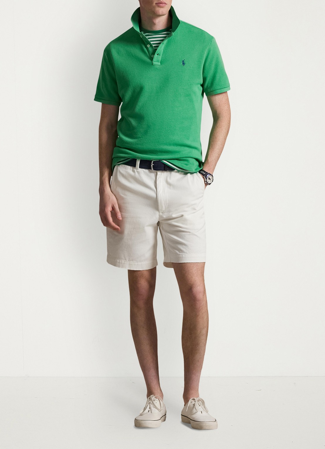 Ralph Lauren Regular fit polo van badstof met logo - voorkant 5 summer emerald / groen