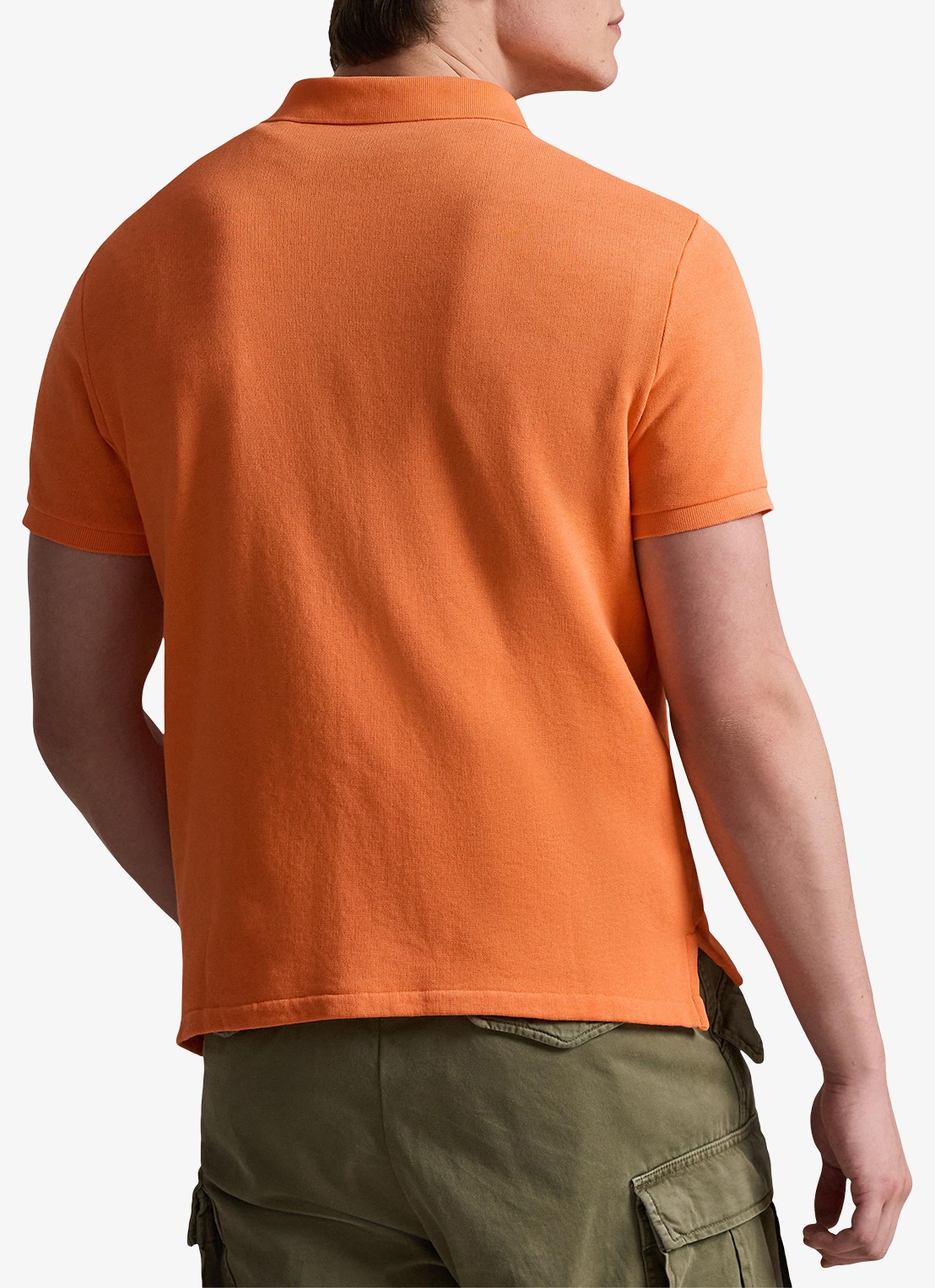 Ralph Lauren Regular fit polo van badstof met logo - achterkant resort orange / oranje