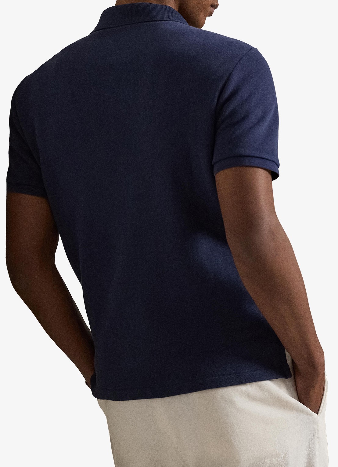 Ralph Lauren Regular fit polo van badstof met logo - achterkant 4 donkerblauw