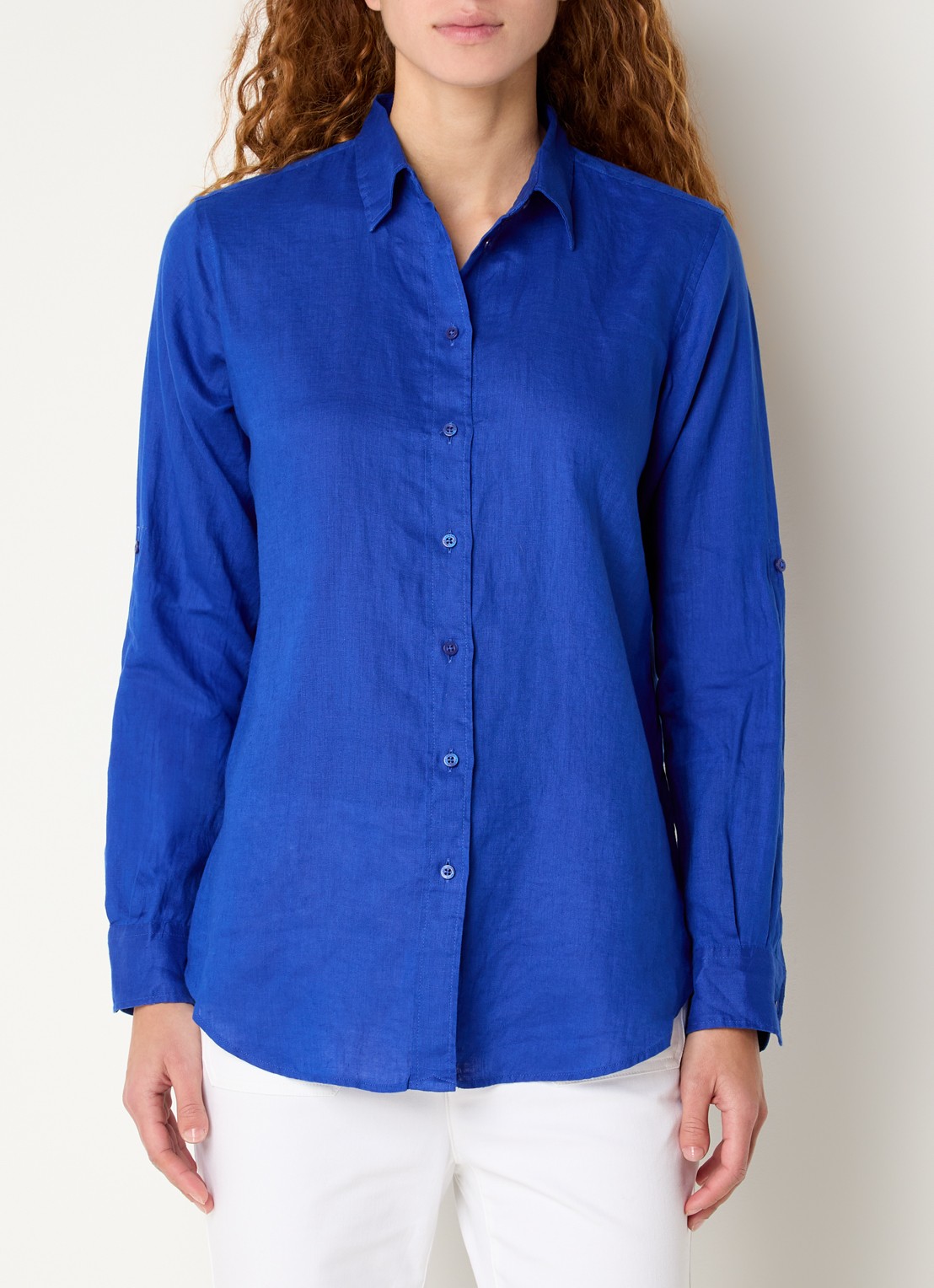Ralph Lauren Relaxed fit linnen overhemd - detail 4 new sapphire / blauw
