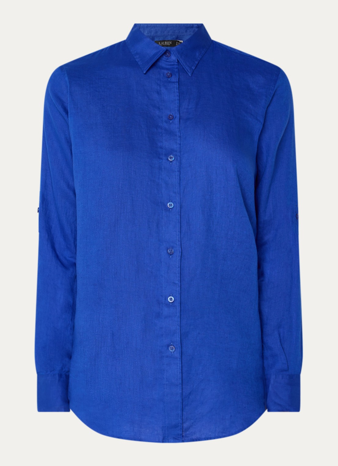 Ralph Lauren Relaxed fit linnen overhemd - voorkant 2 new sapphire / blauw