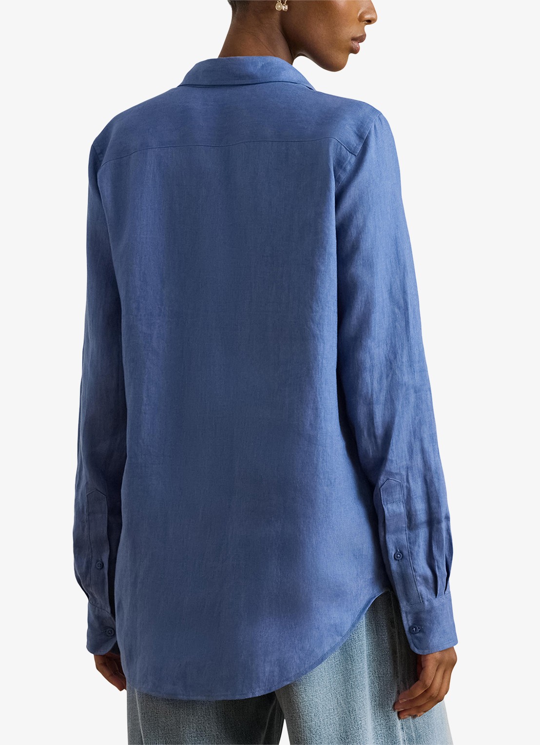 Ralph Lauren Relaxed fit linnen overhemd - achterkant 3 carson blue / blauw