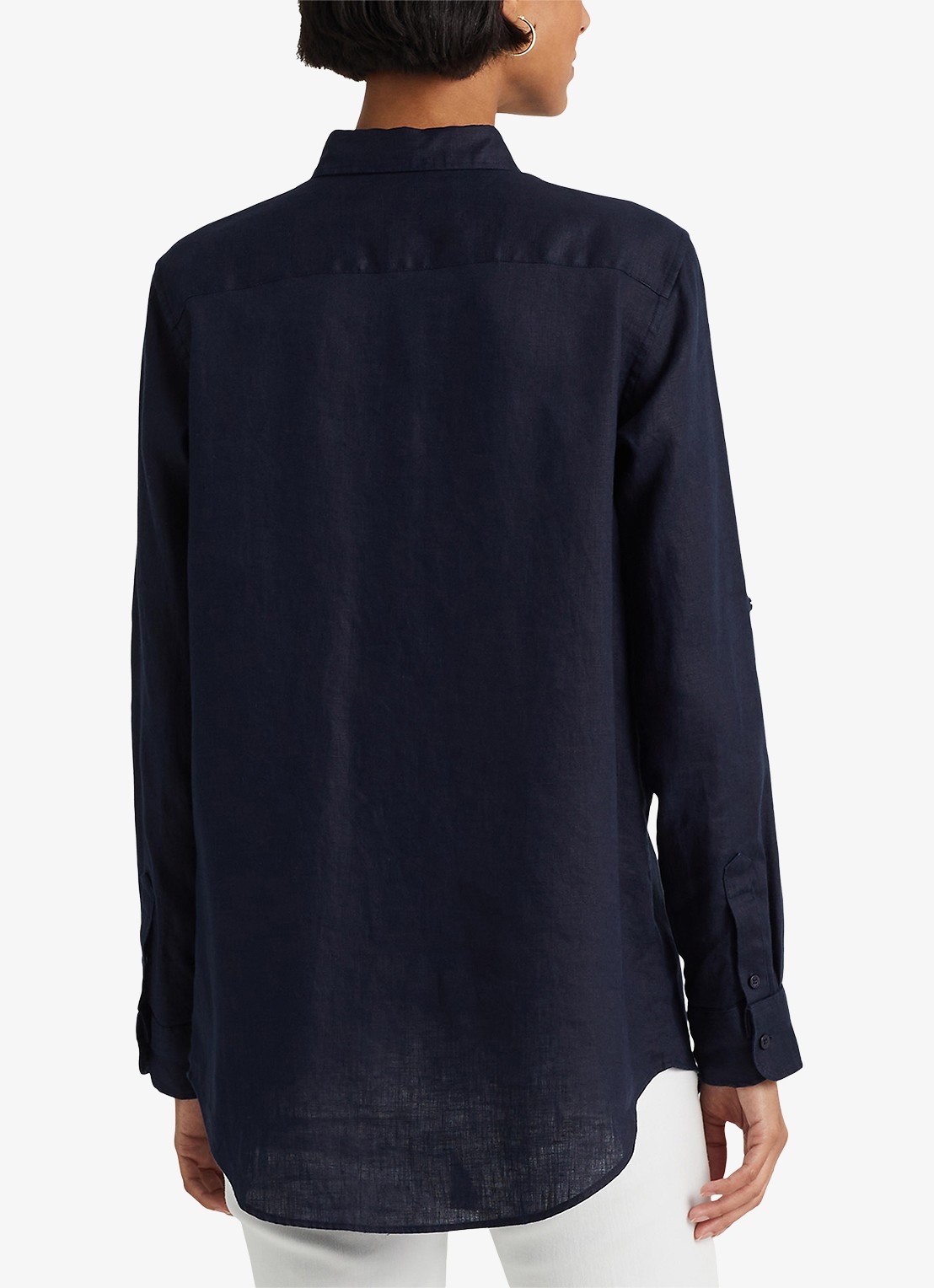 Ralph Lauren Relaxed fit linnen overhemd - achterkant 3 blauw