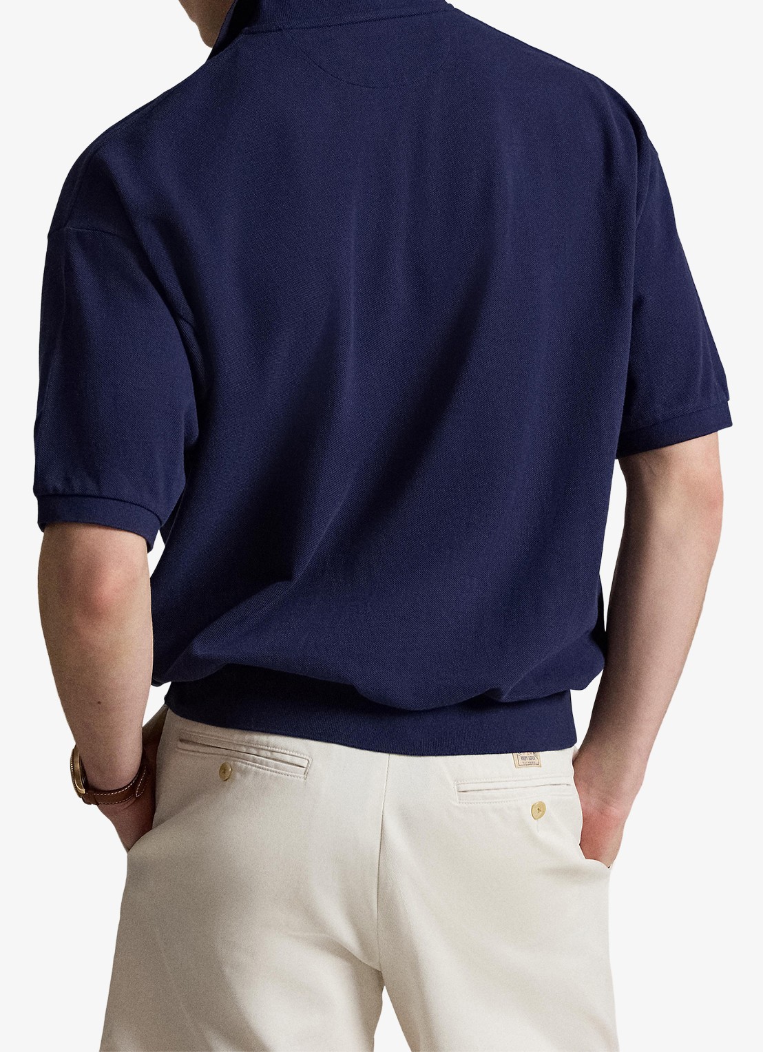 Ralph Lauren Relaxed fit polo met logo - achterkant 5 newport navy / donkerblauw