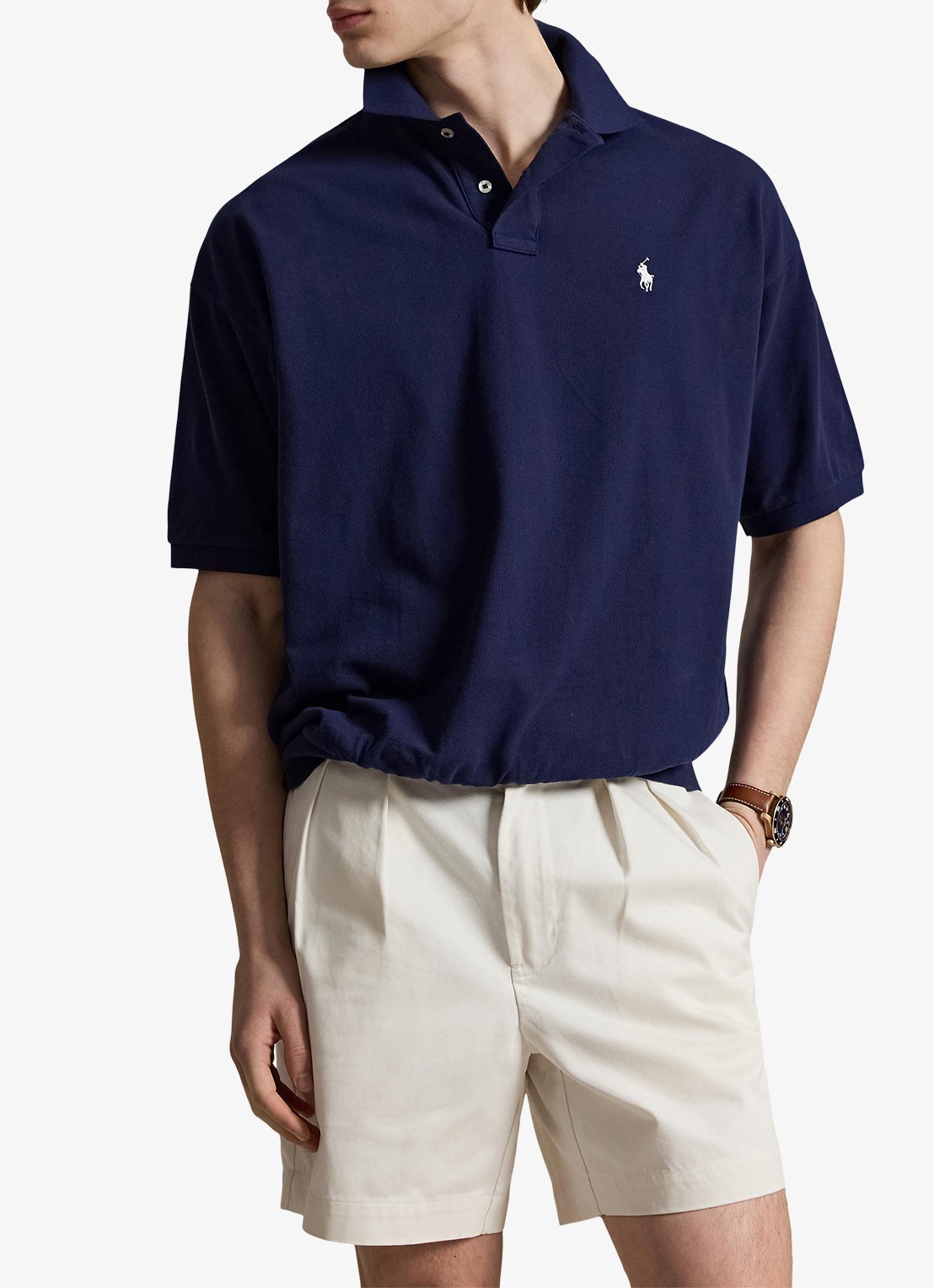 Ralph Lauren Relaxed fit polo met logo - detail newport navy / donkerblauw