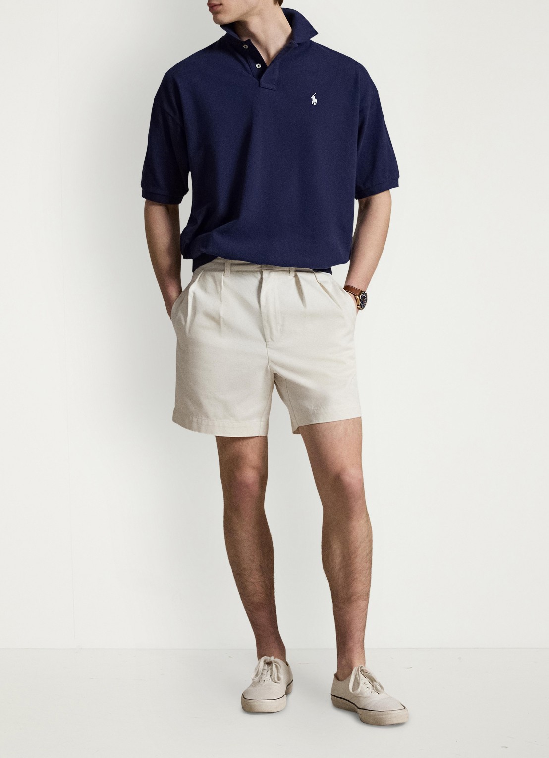 Ralph Lauren Relaxed fit polo met logo - voorkant 4 newport navy / donkerblauw