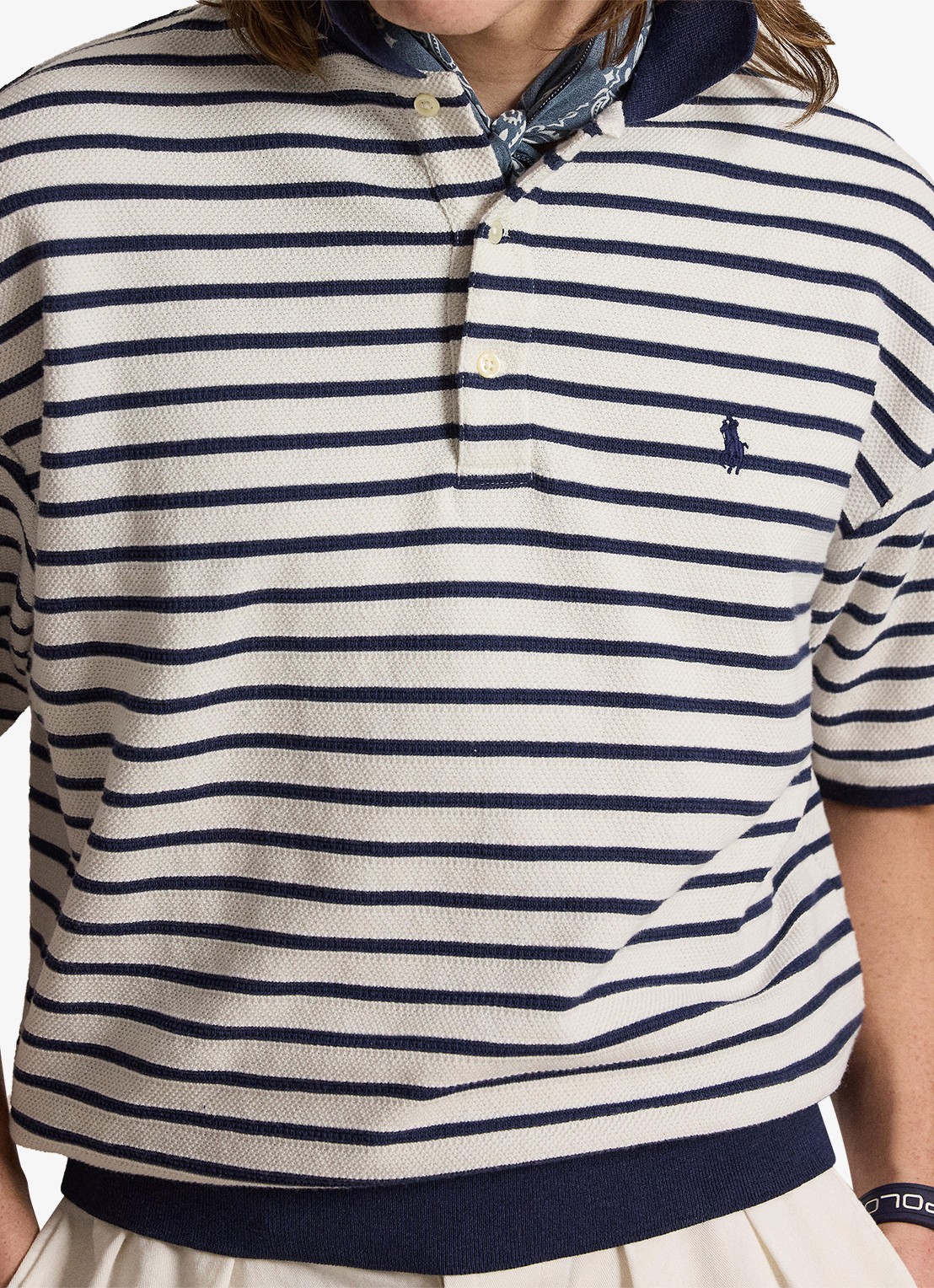 Ralph Lauren Relaxed fit polo met streepprint - detail 4 nevis/newport navy / donkerblauw