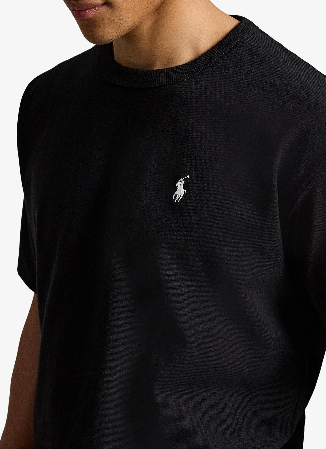 Ralph Lauren Relaxed fit T-shirt met ronde hals - detail 2 polo black / zwart