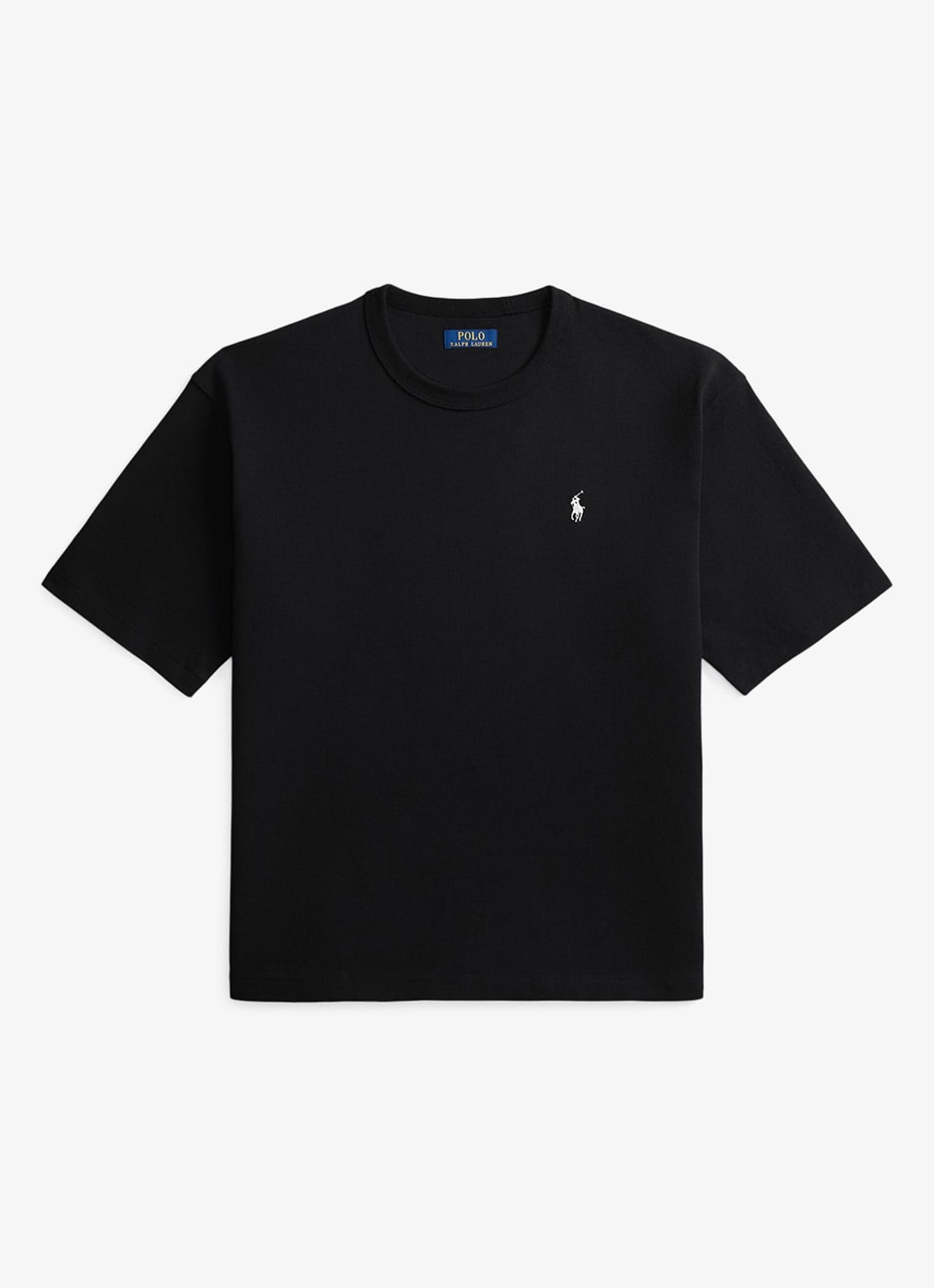 Ralph Lauren Relaxed fit T-shirt met ronde hals - voorkant 4 polo black / zwart