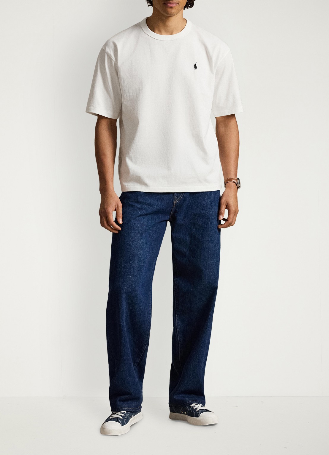 Ralph Lauren Relaxed fit T-shirt met ronde hals - detail wit