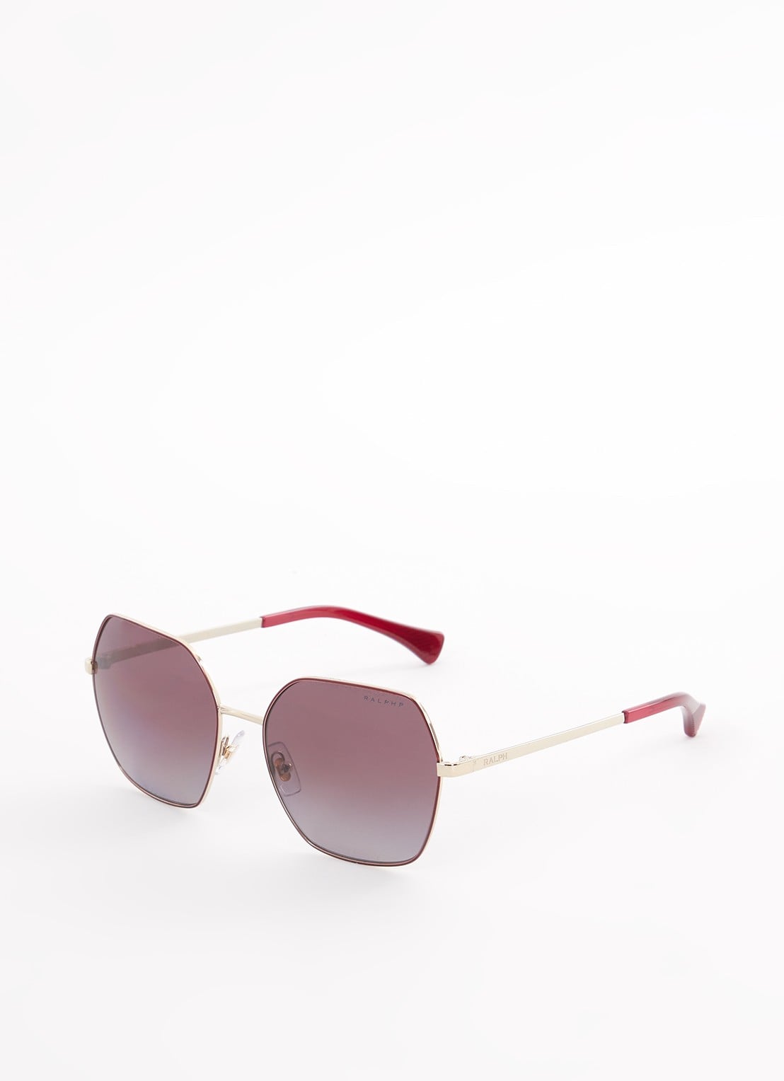 Ralph Lauren Retro zonnebril gepolariseerd RA4138  - voorkant bordeauxrood