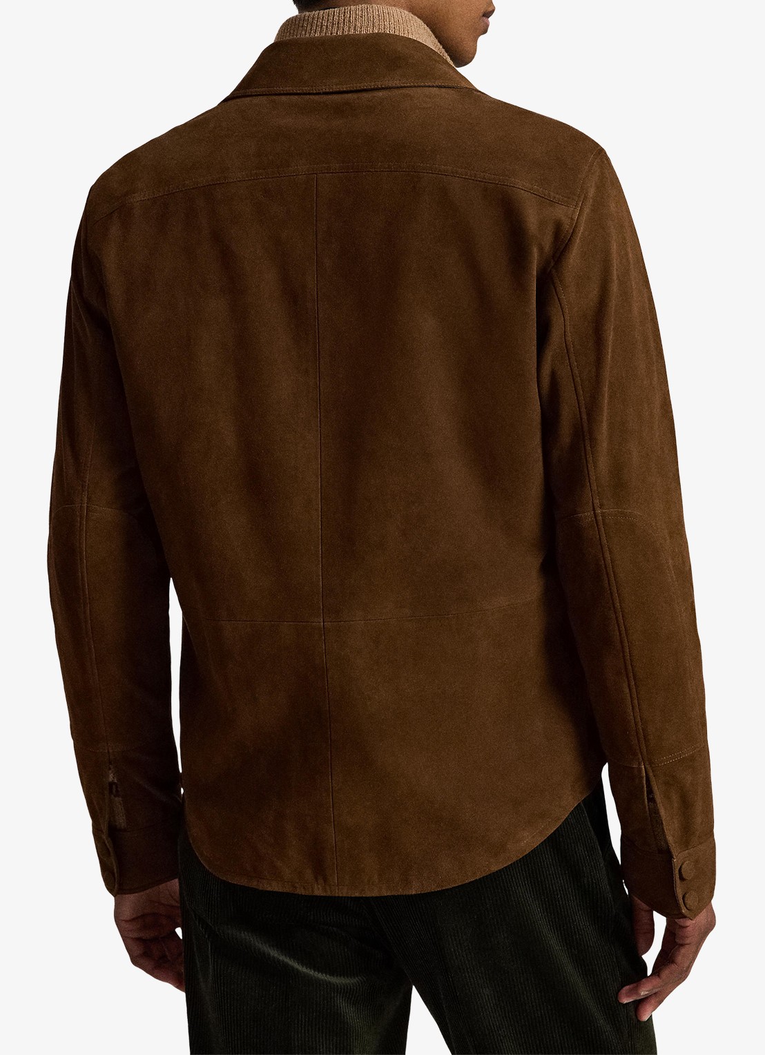 Ralph Lauren Reversible jack van suède - achterkant smith brown/turf olive / bruin