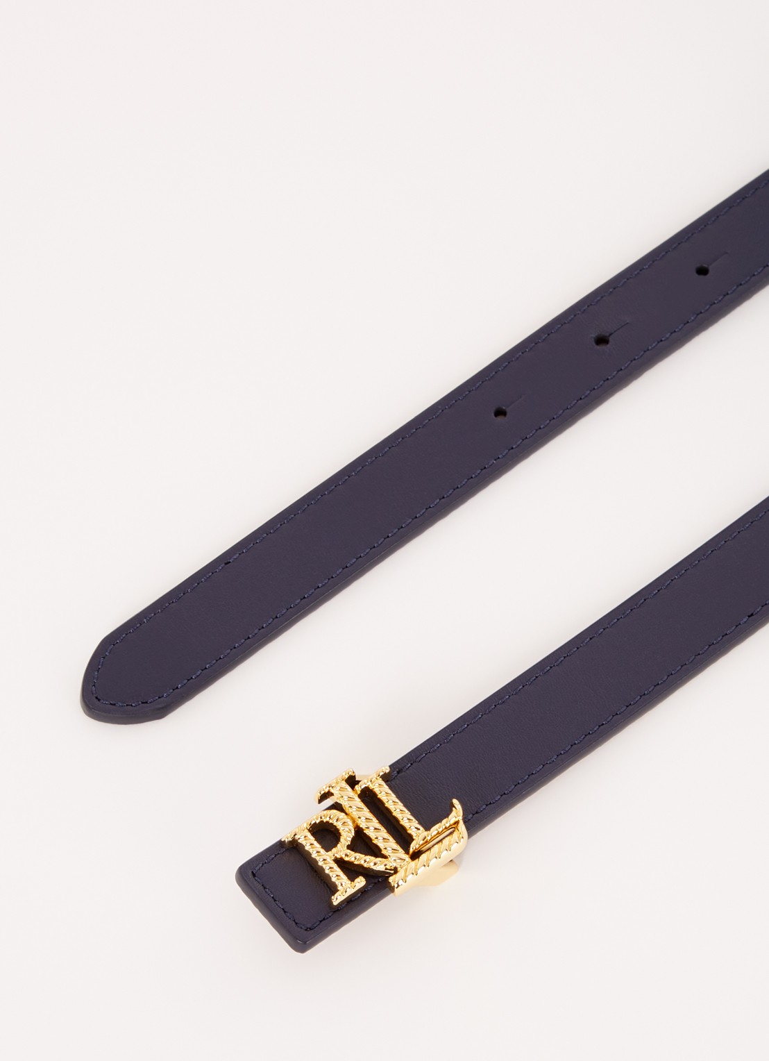Ralph Lauren Reversible riem van leer met logo - detail 2 roodbruin