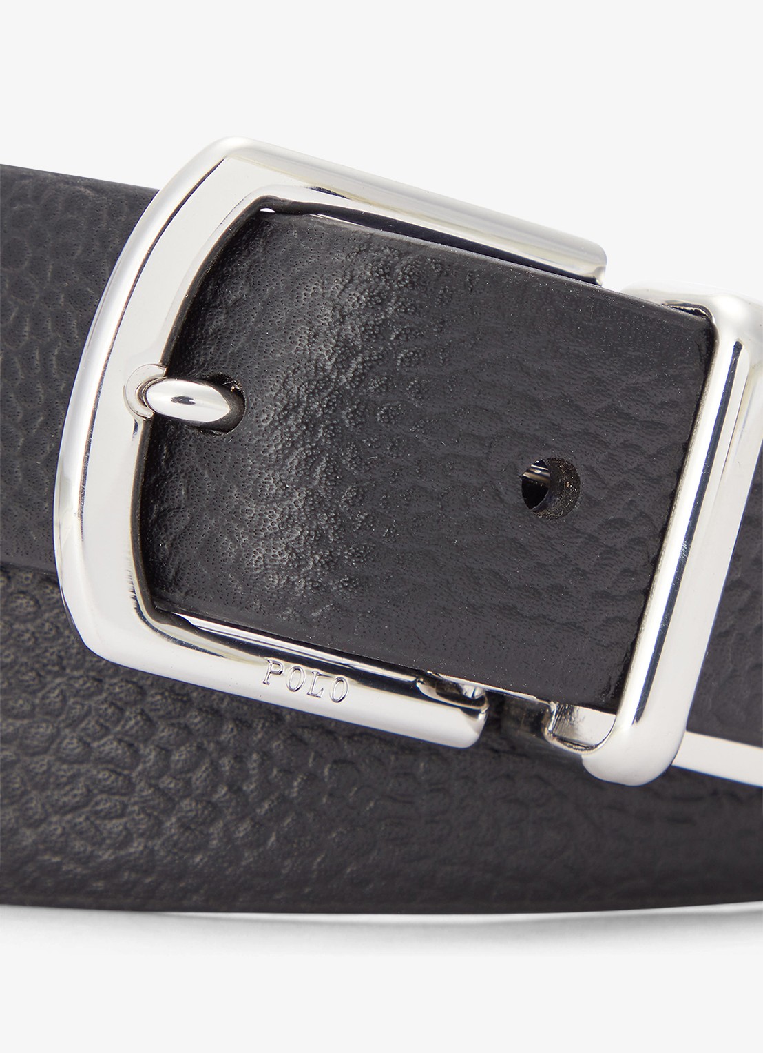 Ralph Lauren Reversible riem van leer - detail 3 black / navy