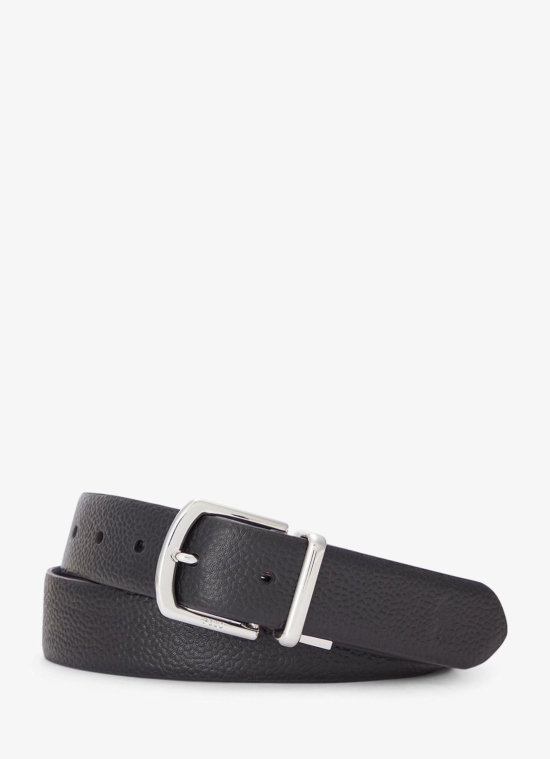 Ralph Lauren Reversible riem van leer - voorkant black / navy
