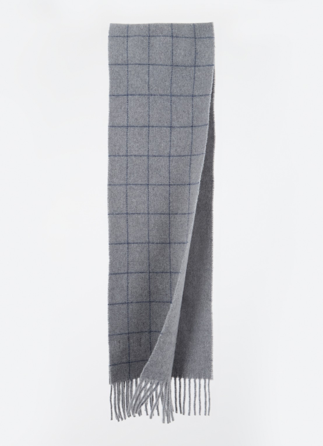 Ralph Lauren Reversible sjaal in wolblend 168 x 25 cm - detail 2 grijs