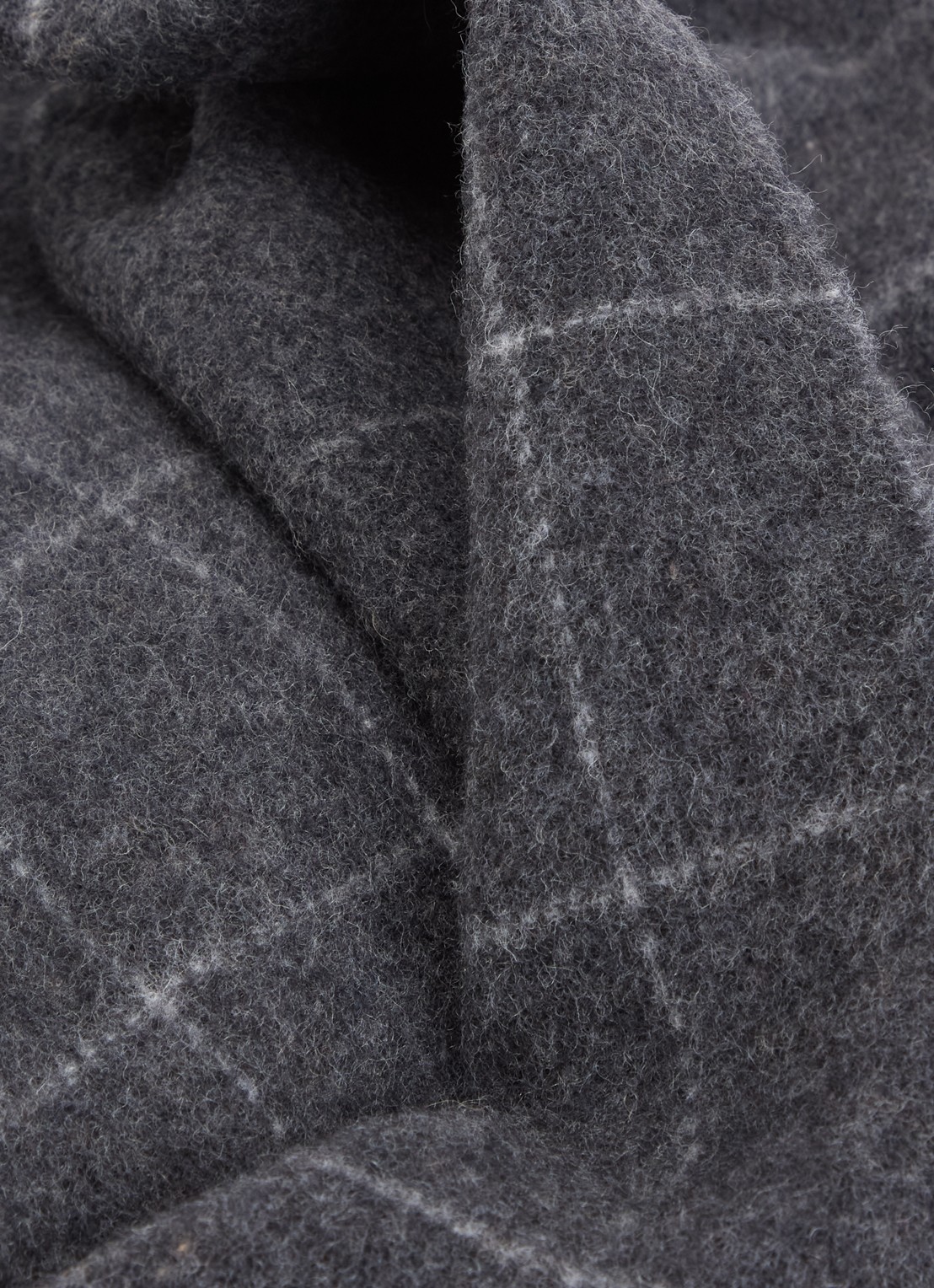 Ralph Lauren Reversible sjaal in wolblend 168 x 25 cm - detail 2 antraciet